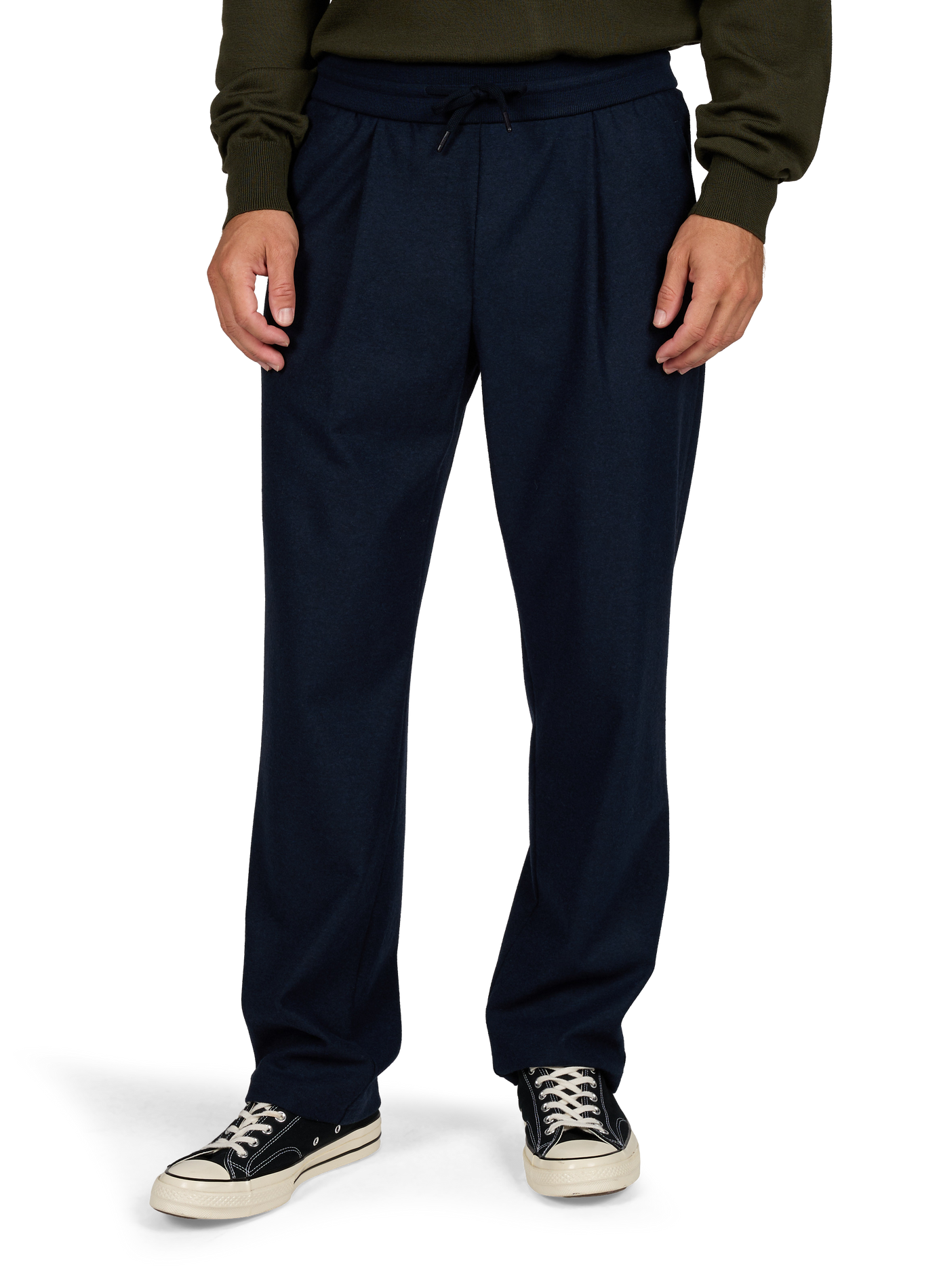 Solid straight sweatpants HERNO Blue