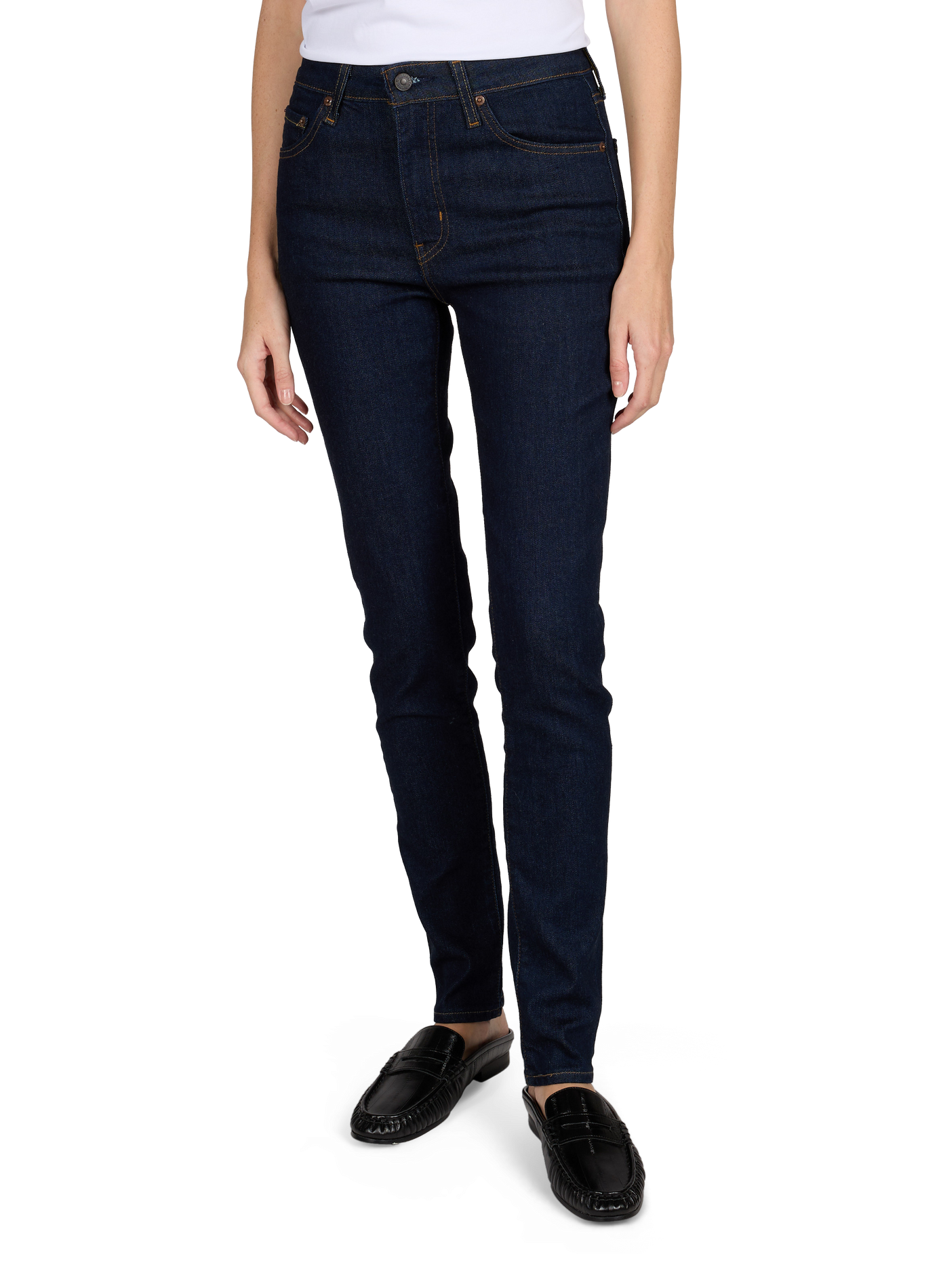 721 High-rise skinny jeans in blended cotton LEVI'S Blue