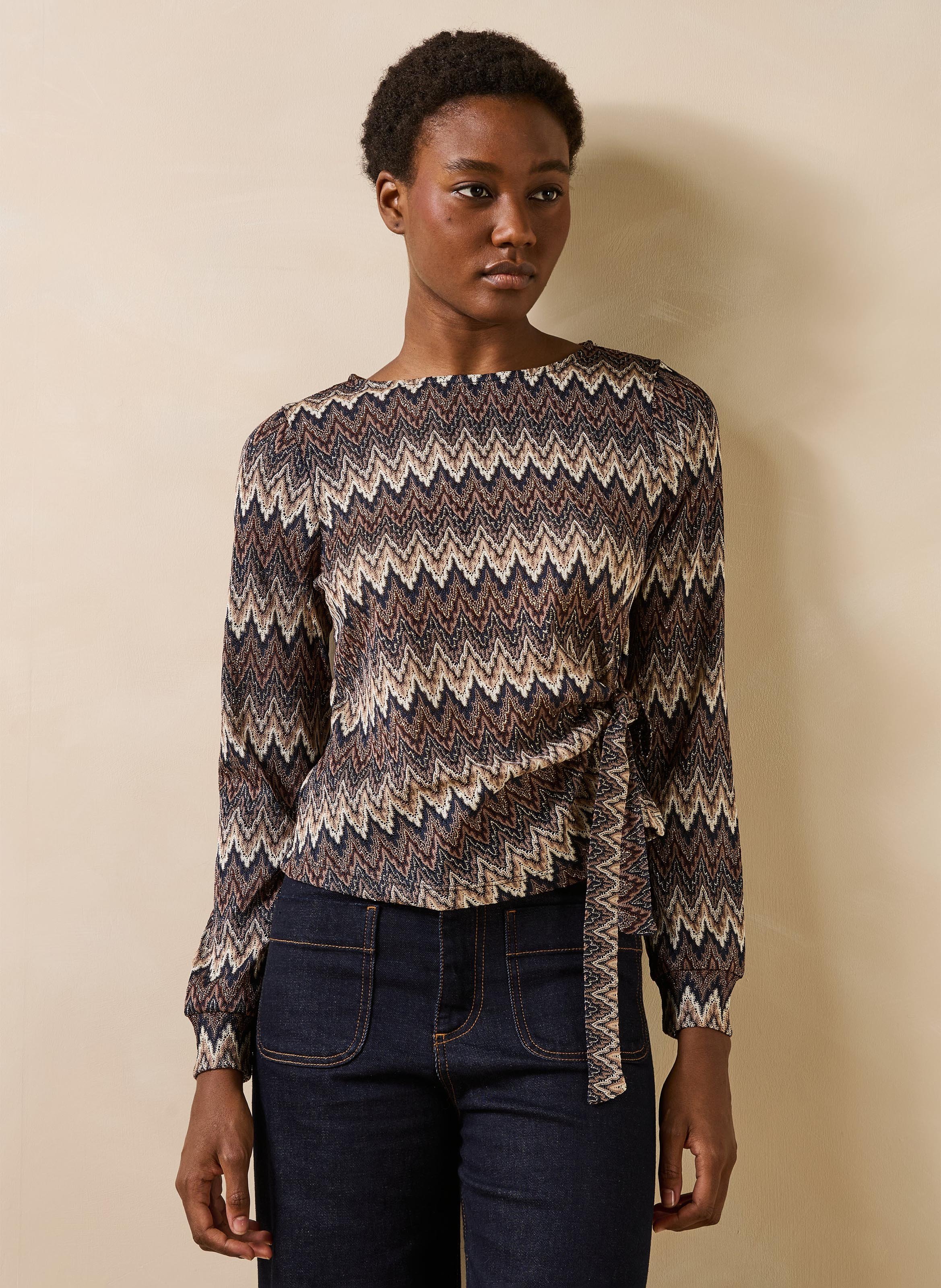 Recht T-shirt met print LA FEE MARABOUTEE Blauw