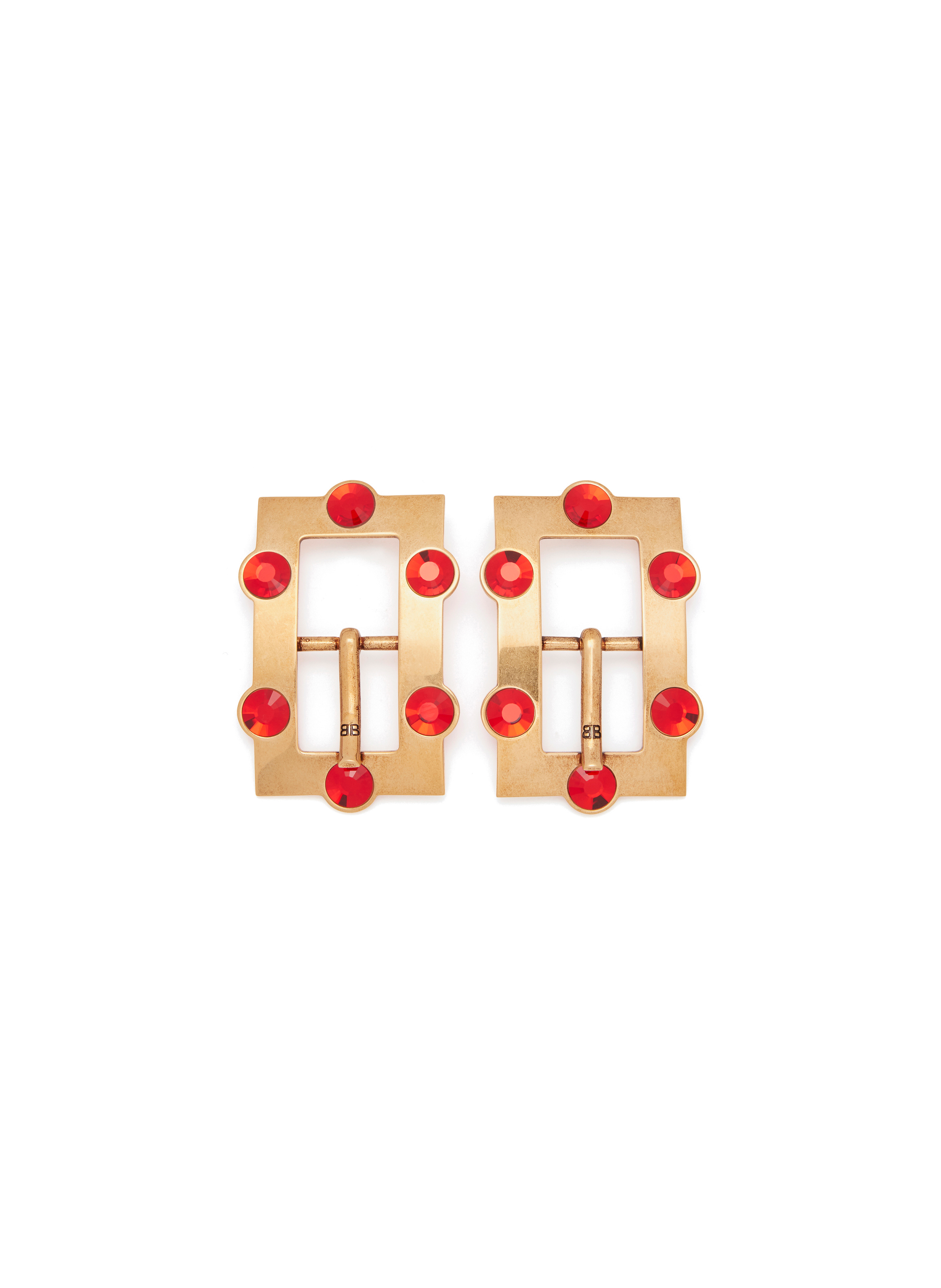 BALENCIAGA Buckle Earrings Golden