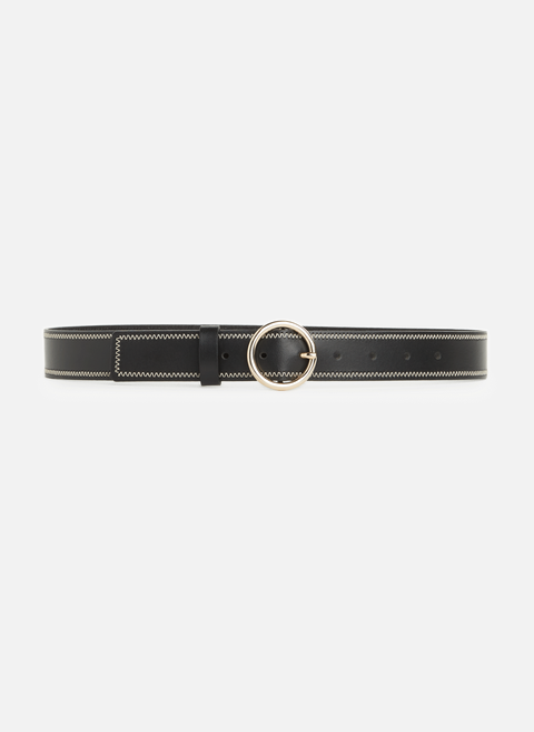 Black leather belt SEASON 1865 