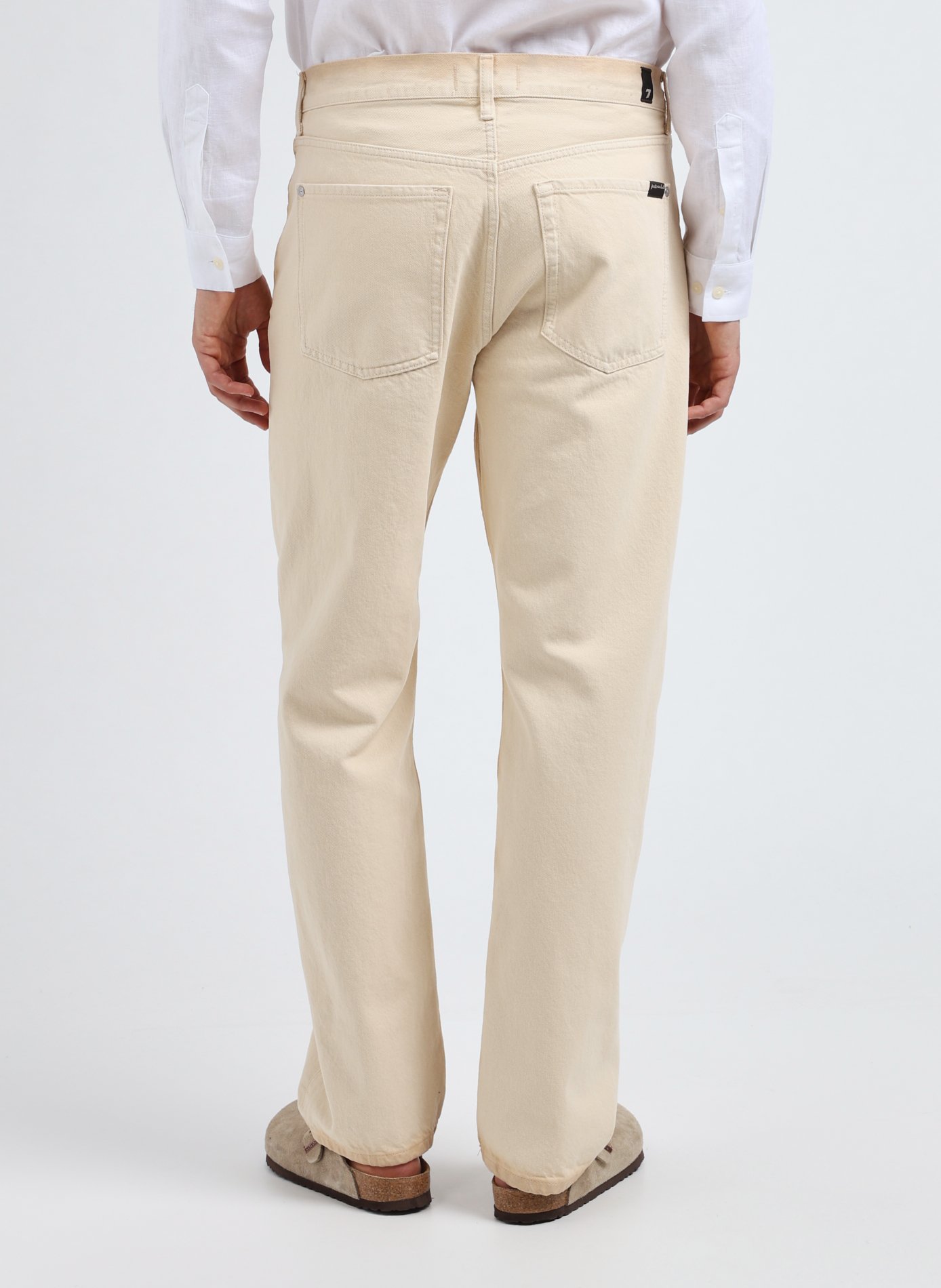 Straight cotton jeans 7 FOR ALL MANKIND Beige