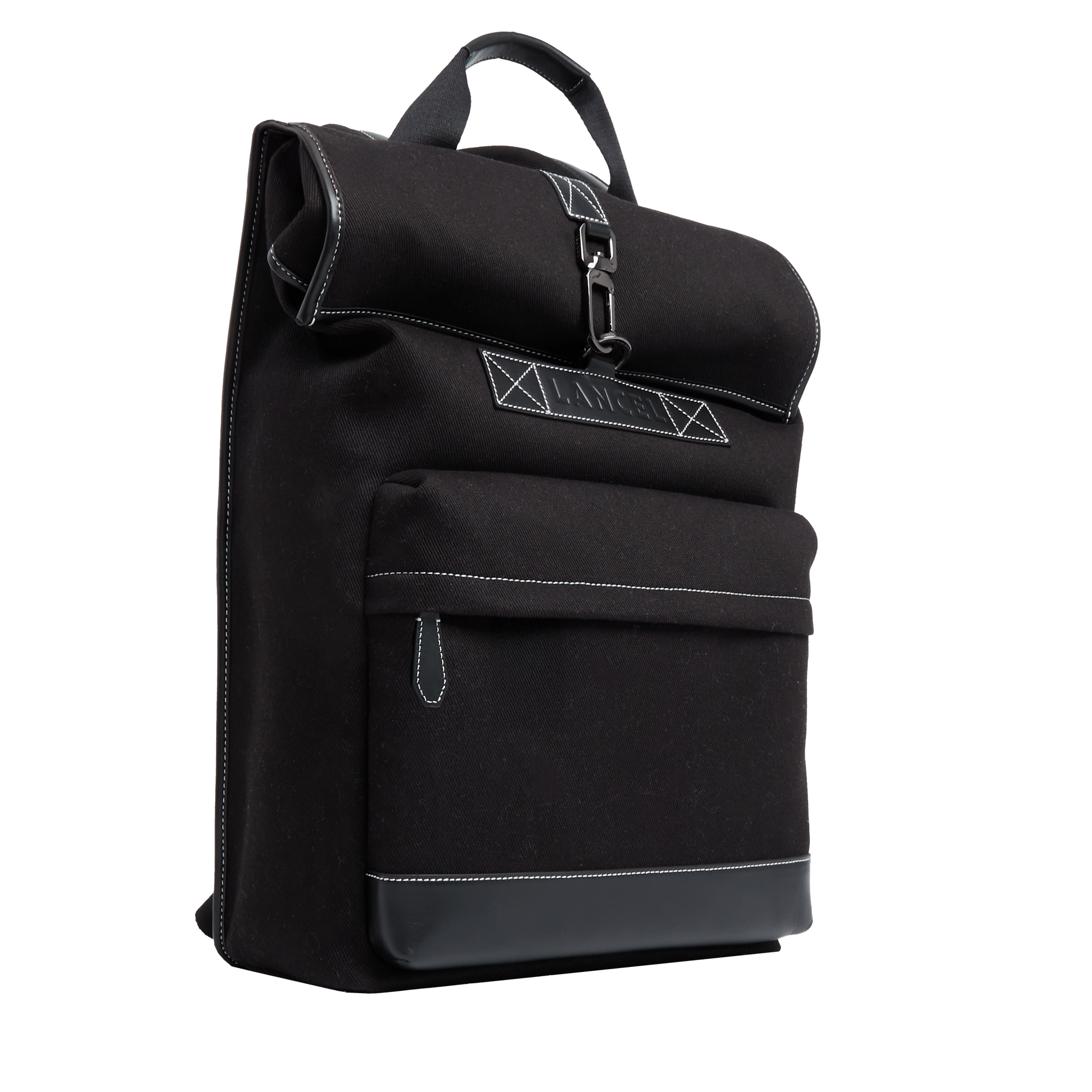 Sac à dos rolltop 15'6 escapade de lancel en cuir LANCEL Noir