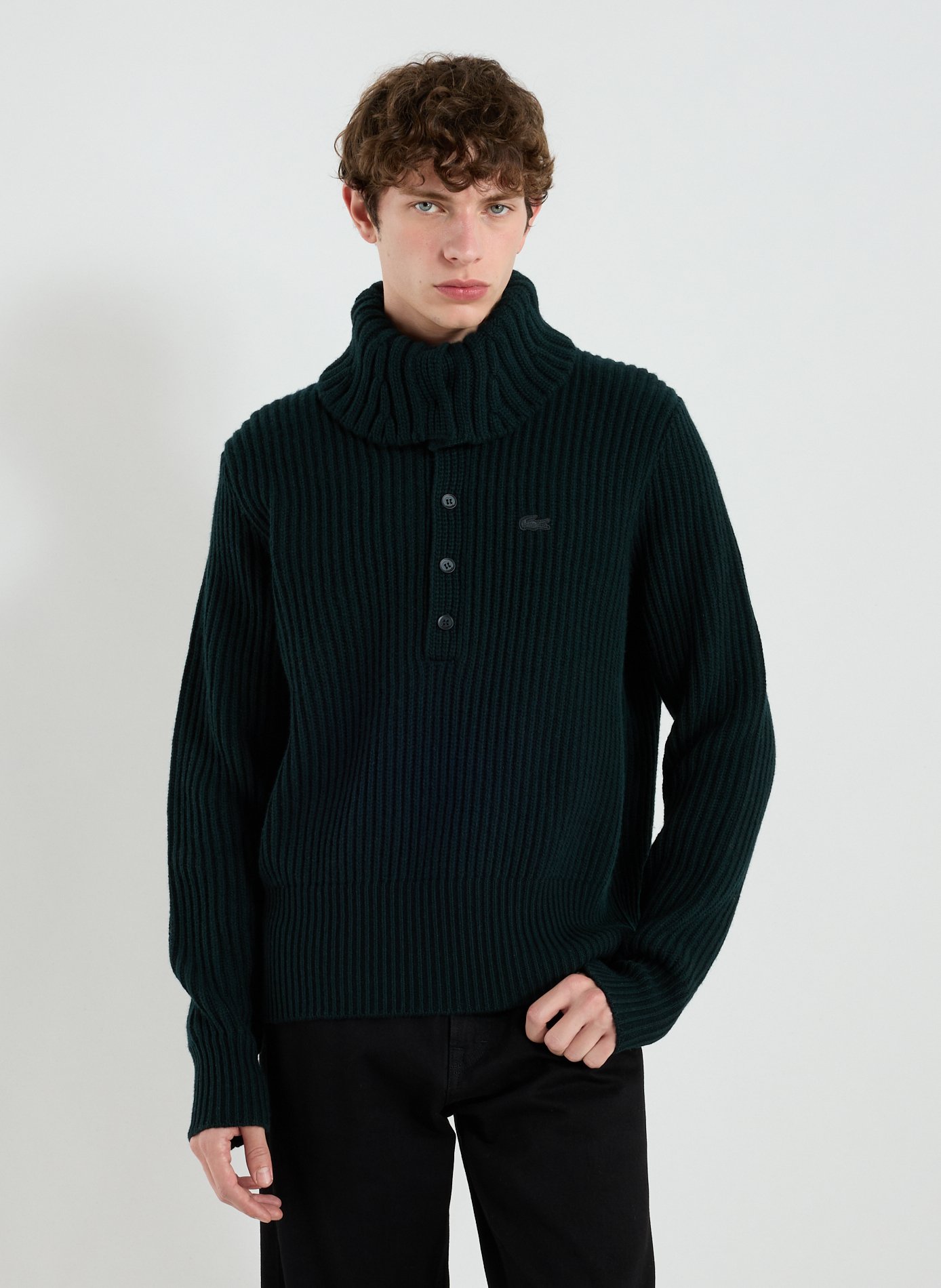 LACOSTE Roll-neck wool Jumper  Green