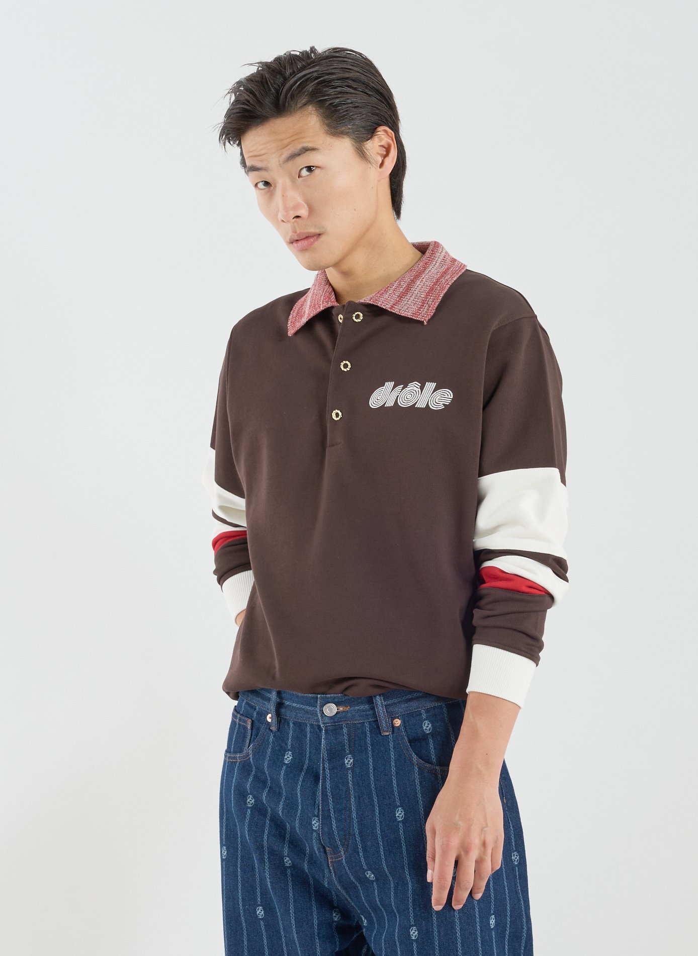 Le polo sport DROLE DE MONSIEUR Marron