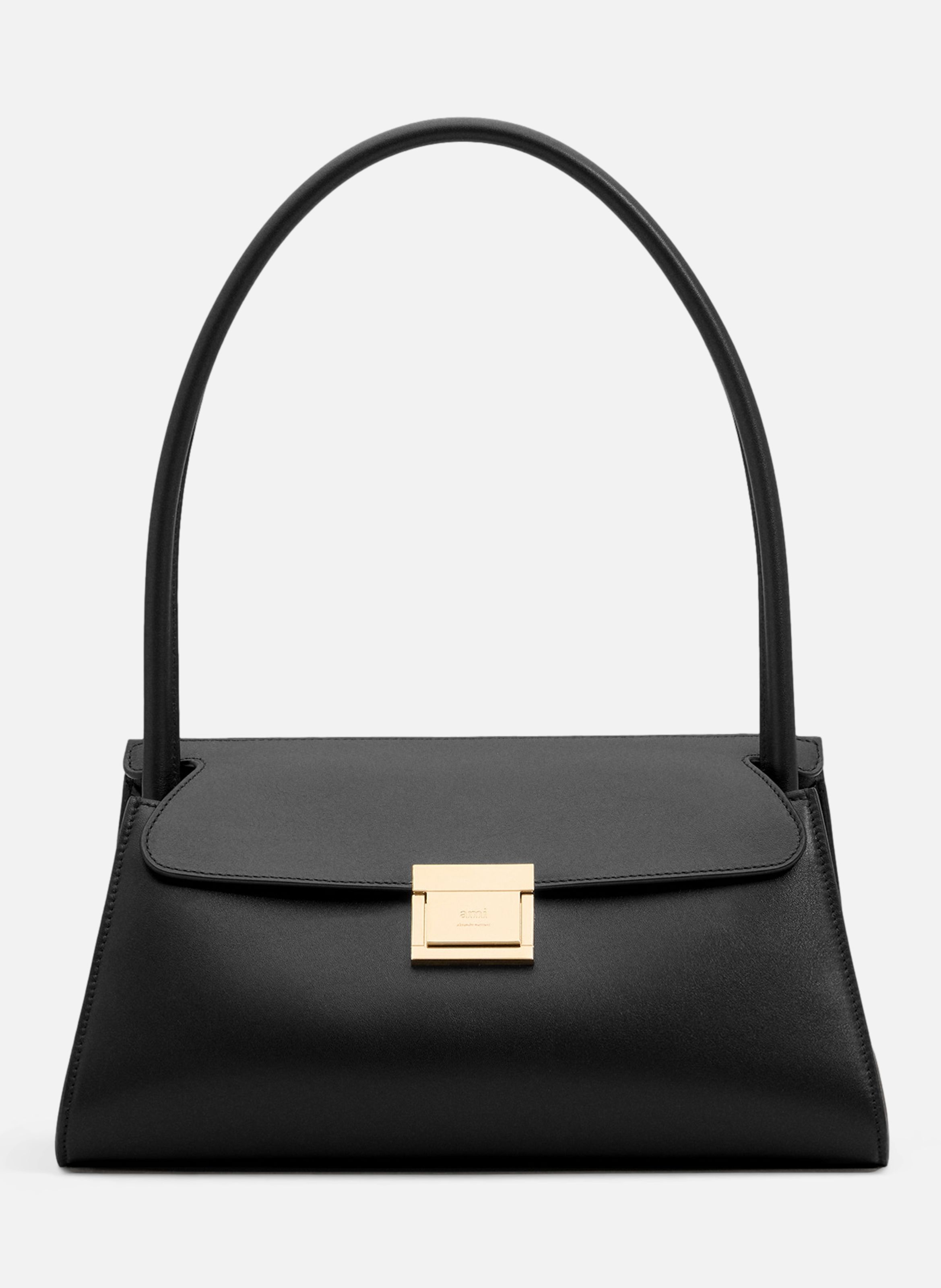 Petit sac mimi unisexe en cuir de veau AMI PARIS Noir