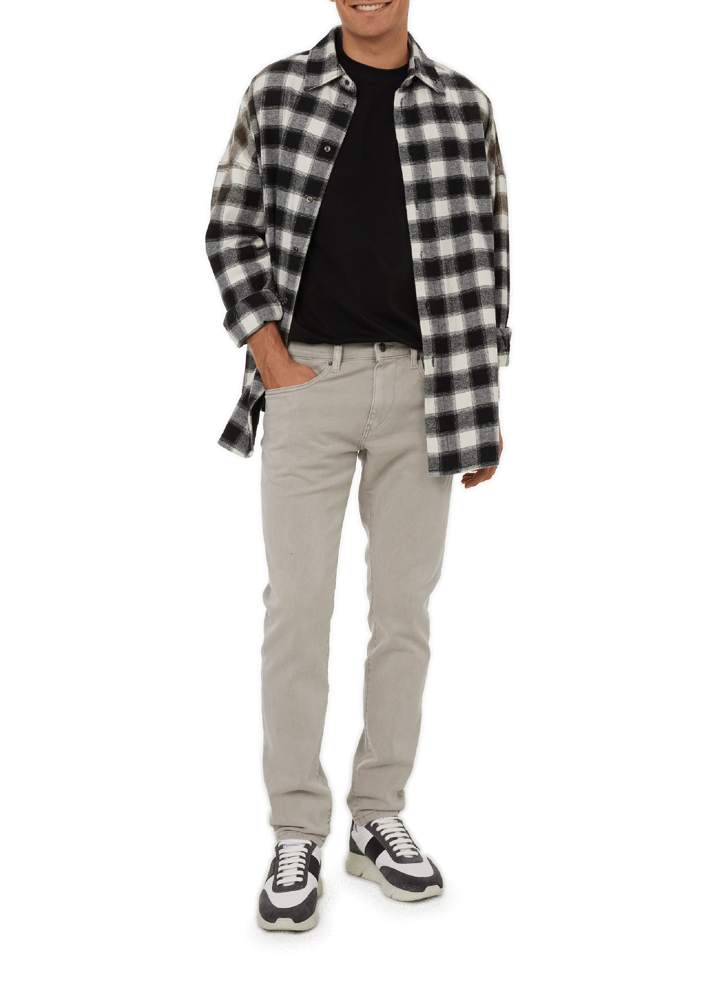 Check overshirt  DIESEL Black