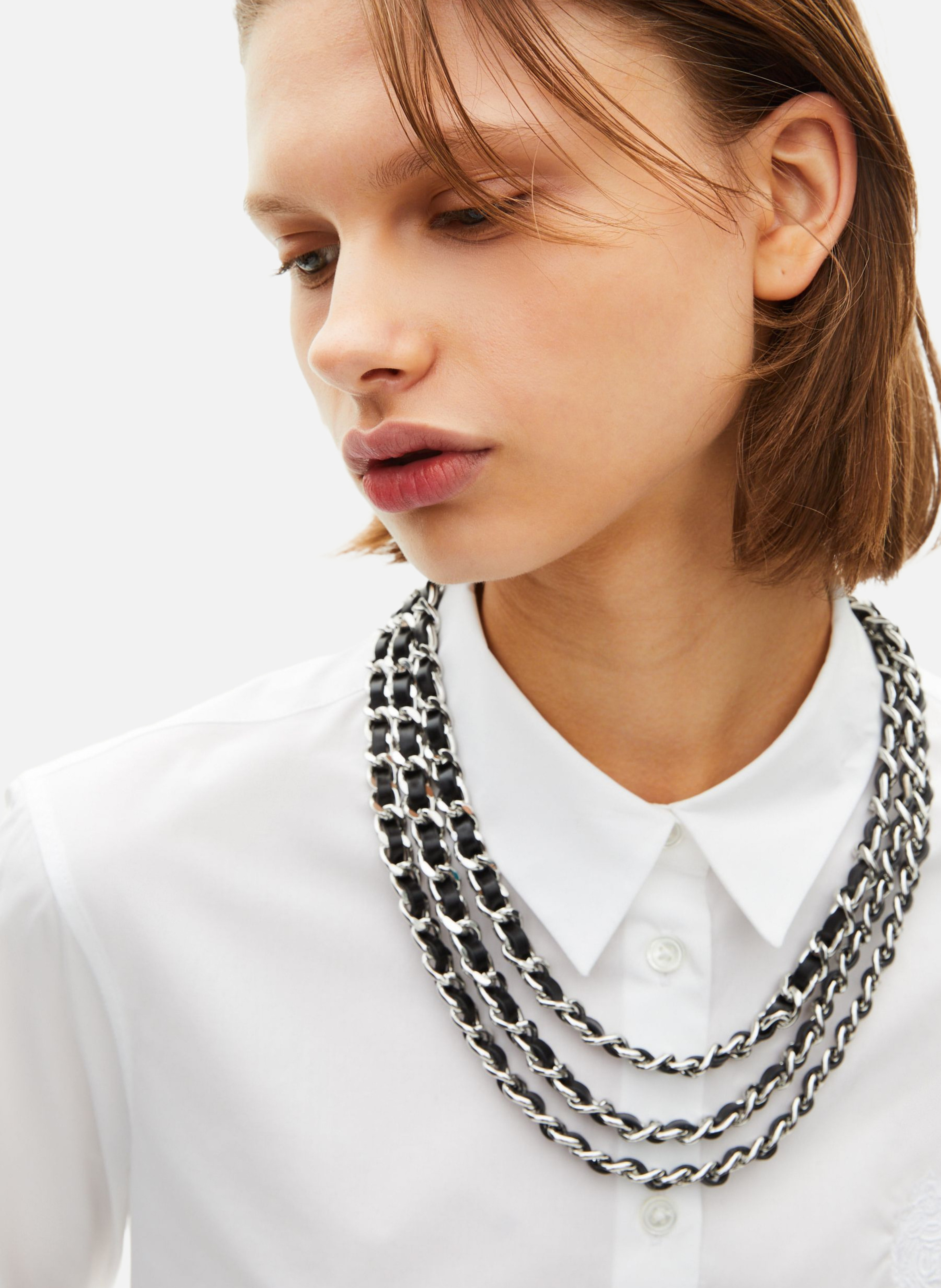 Collier chaînes THE KOOPLES Gris