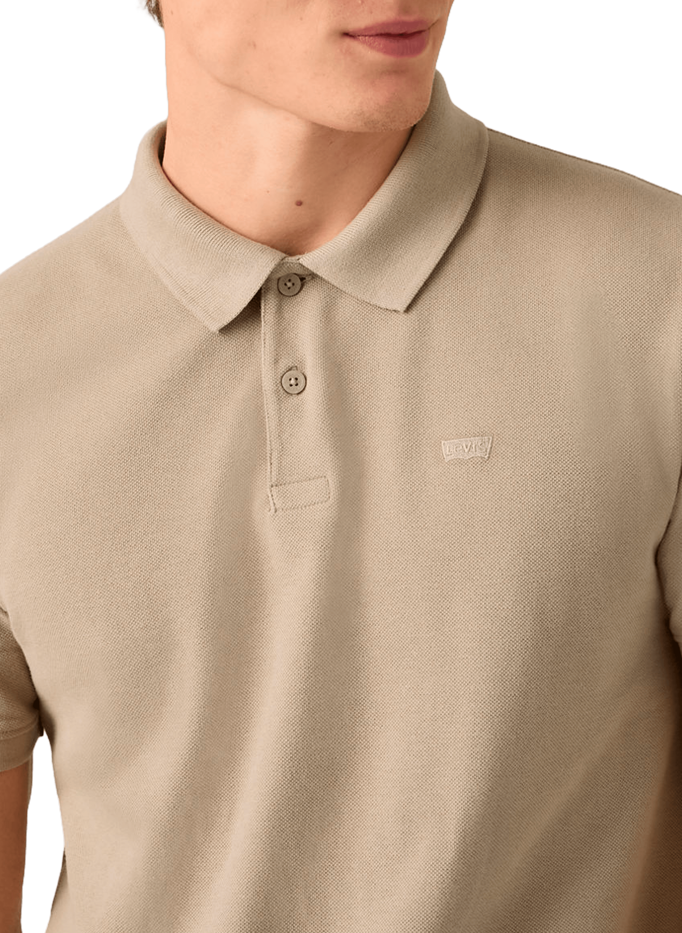 polo manches courtes en coton Kaki