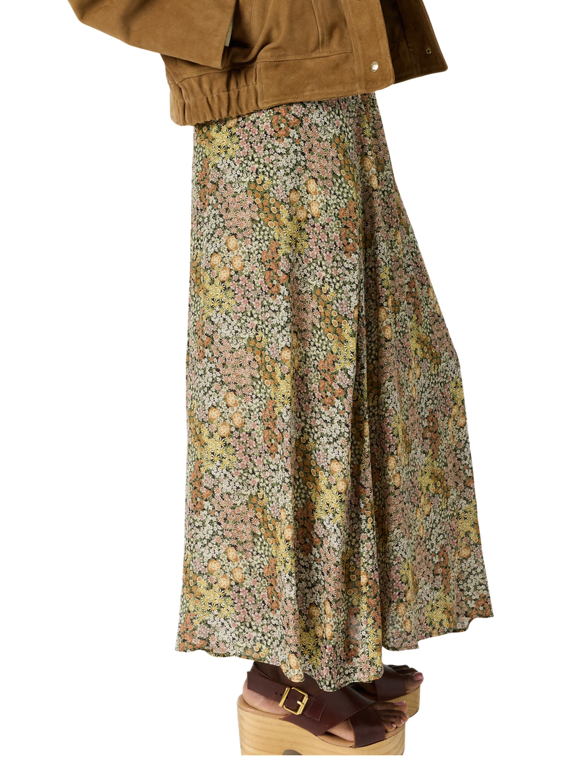 Jupe longue fleurie - jasmyne GERARD DAREL Rose