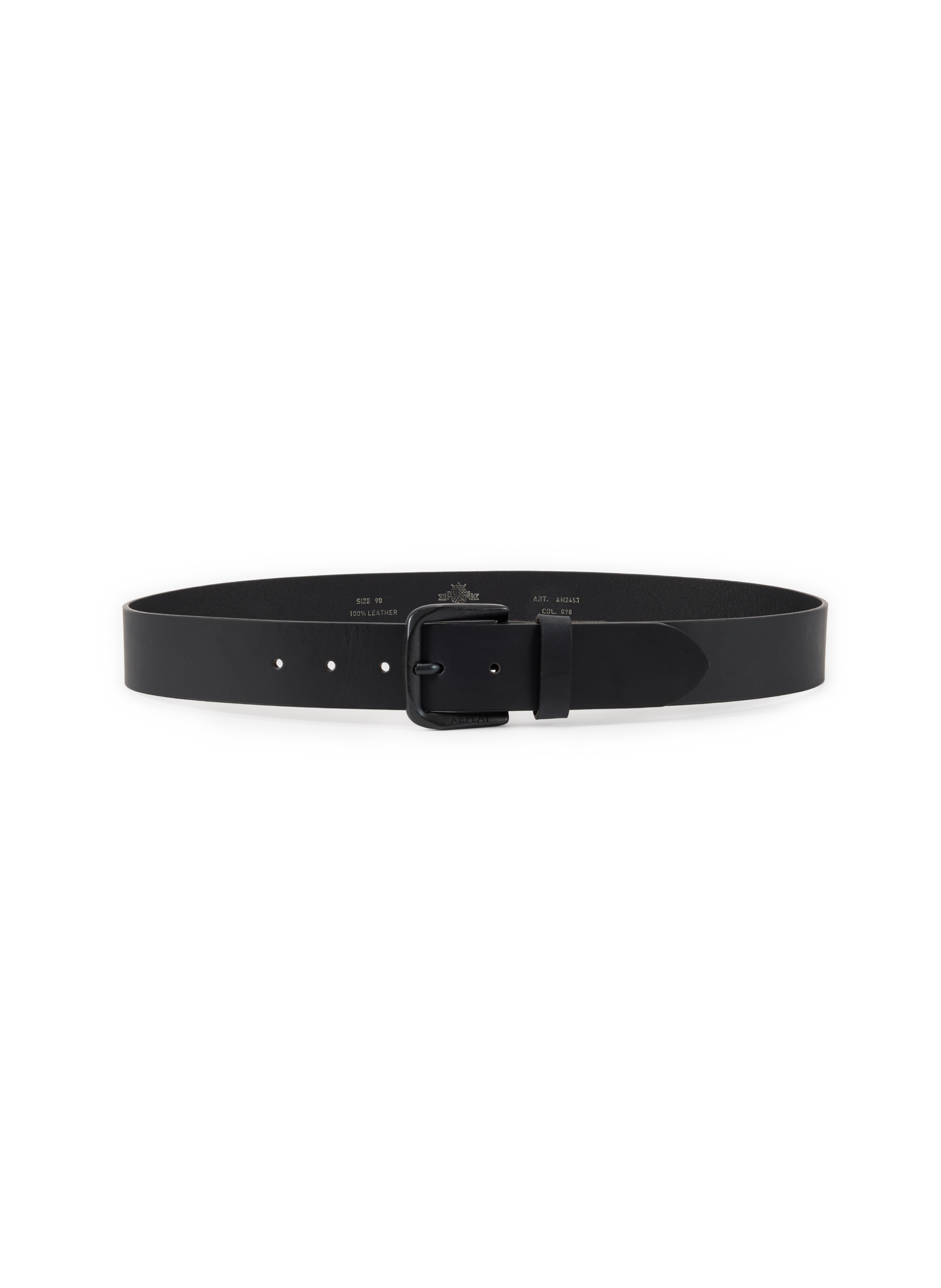 Leather buckle belt REPLAY Black