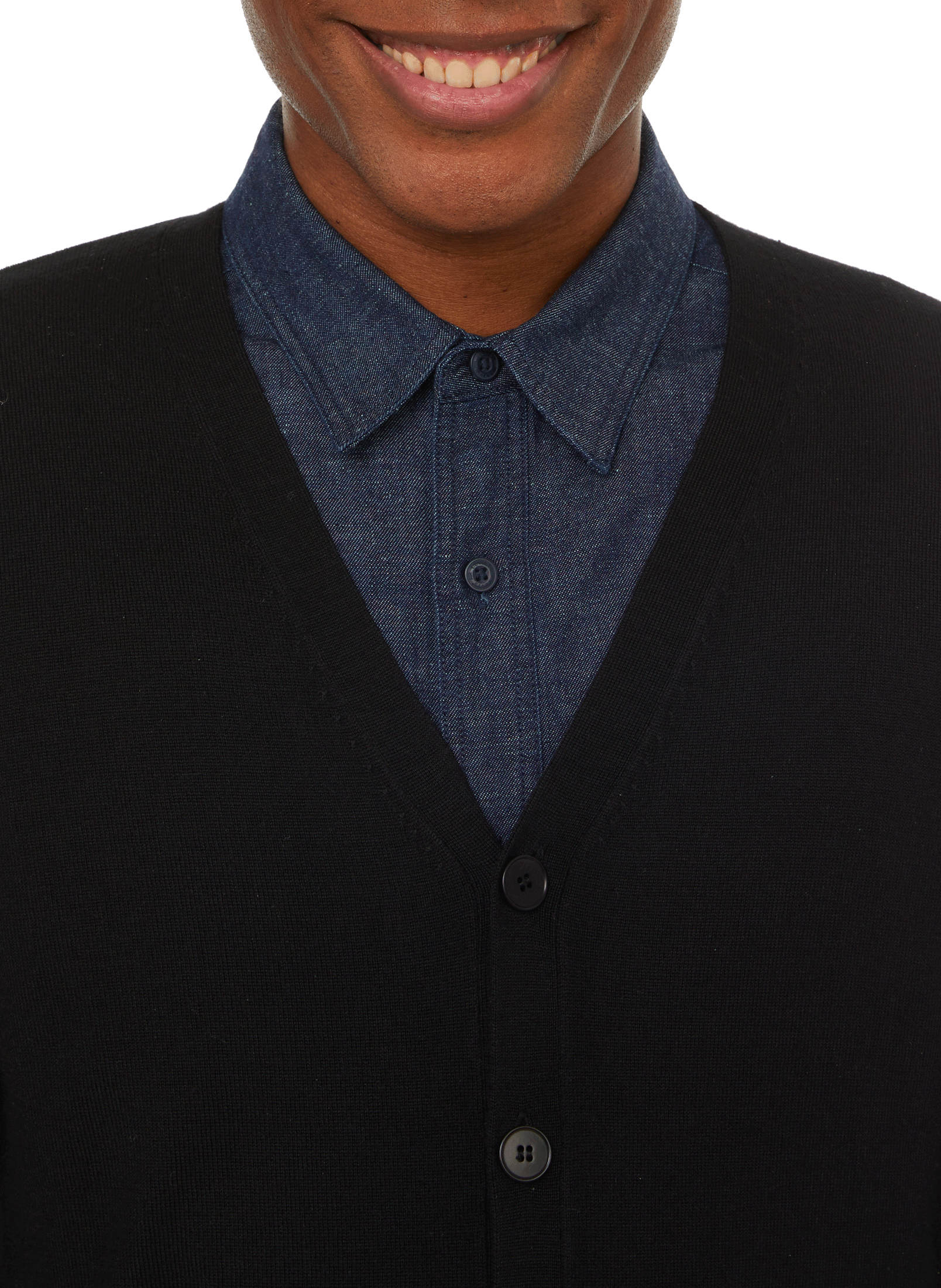 Merino wool cardigan AU PRINTEMPS PARIS Black