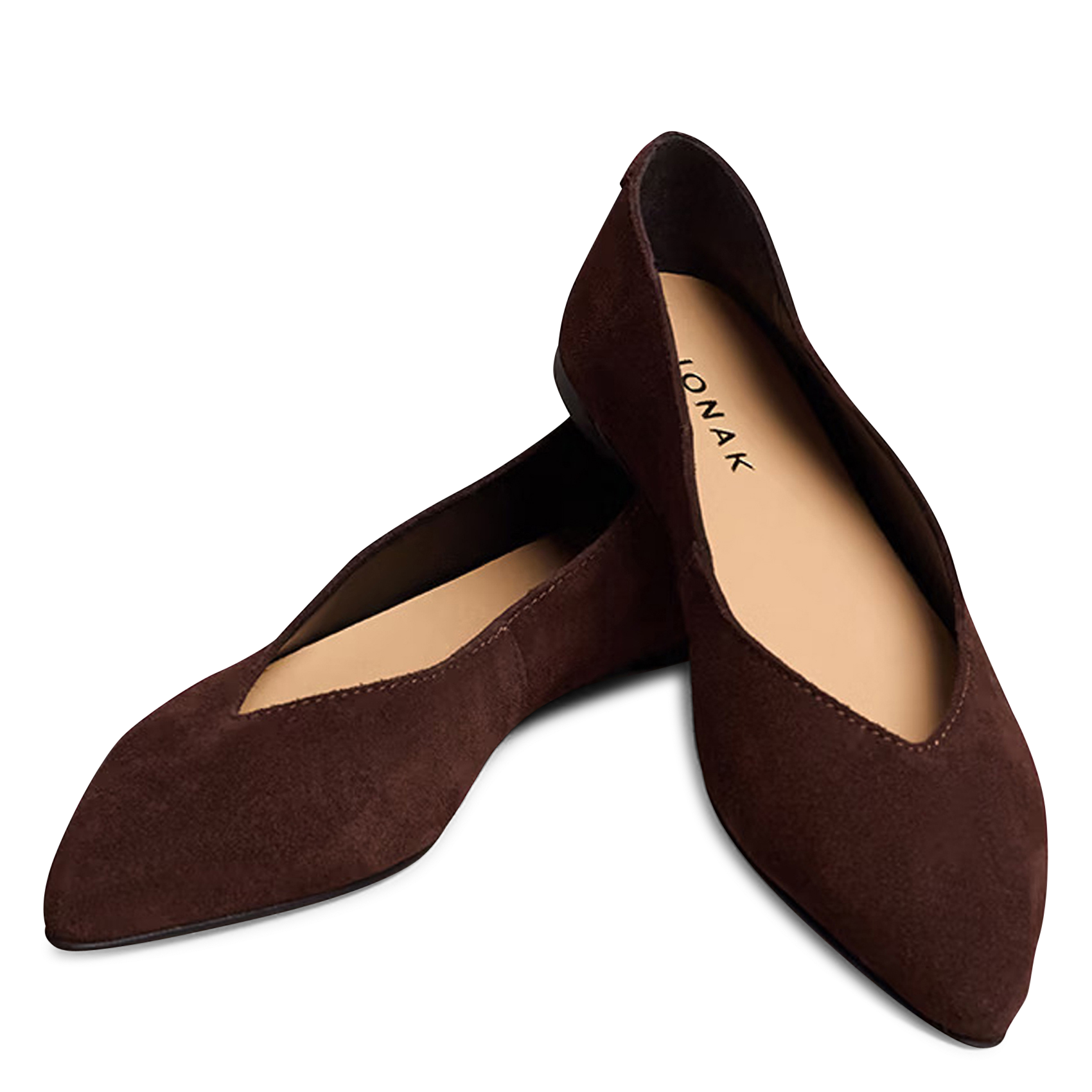Ballerines en cuir Noemie JONAK Marron