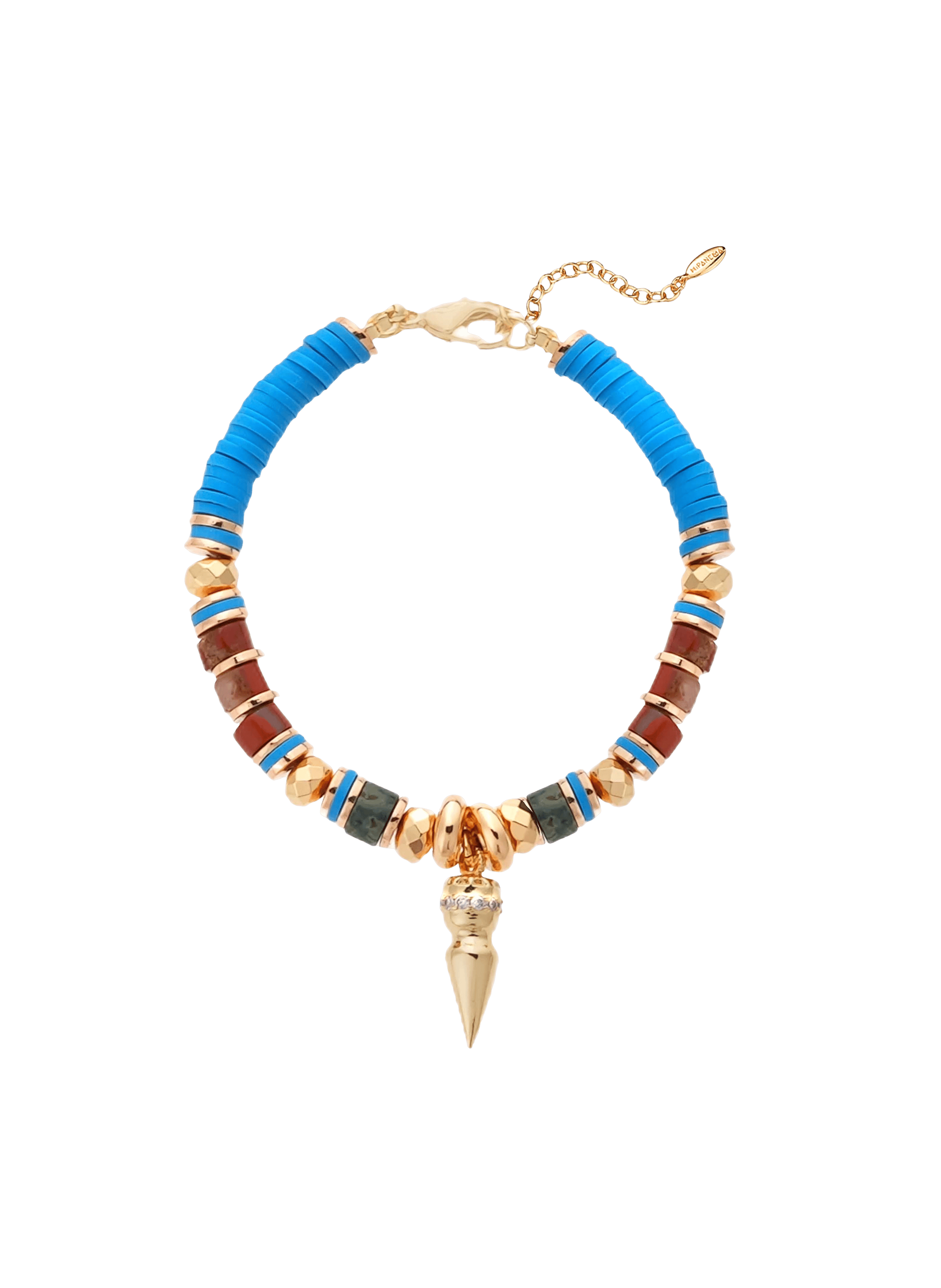 Bracelet avec perles et breloque réglable bangalor HIPANEMA Bleu