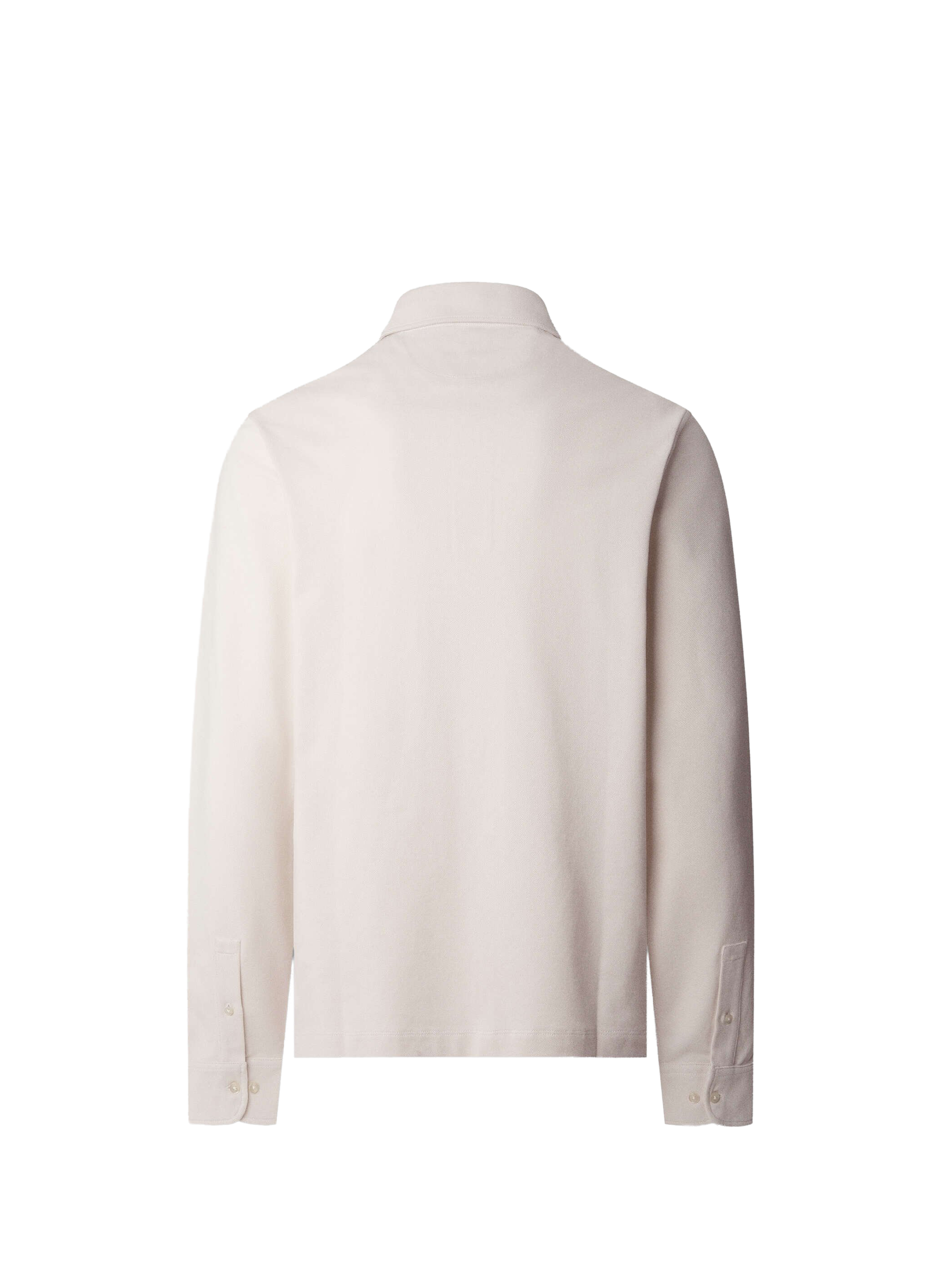 Long-sleeve cotton Polo shirt FACONNABLE White