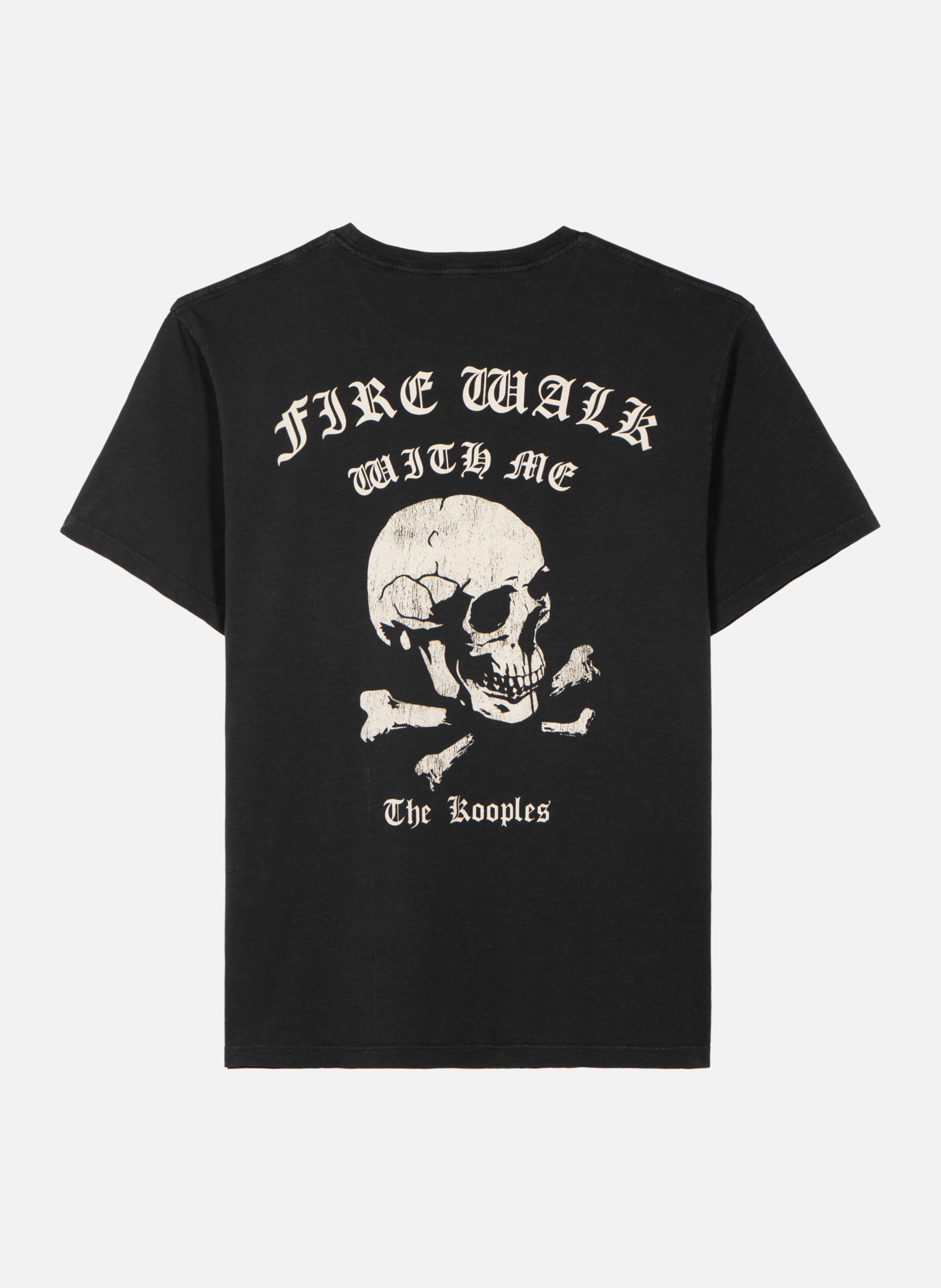 T-shirt avec sérigraphie skull THE KOOPLES Noir