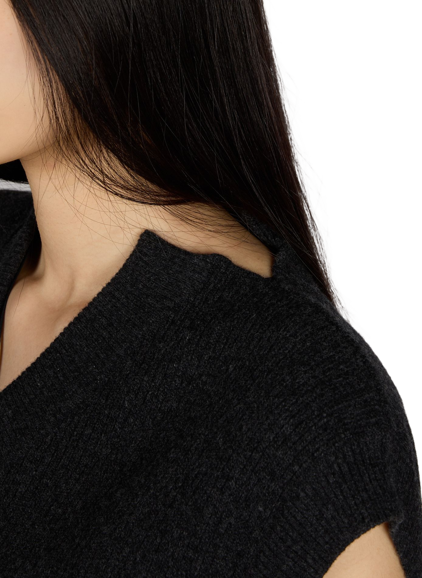 Sleeveless V-neck wool blend sweater SIMONE ROCHA Grey