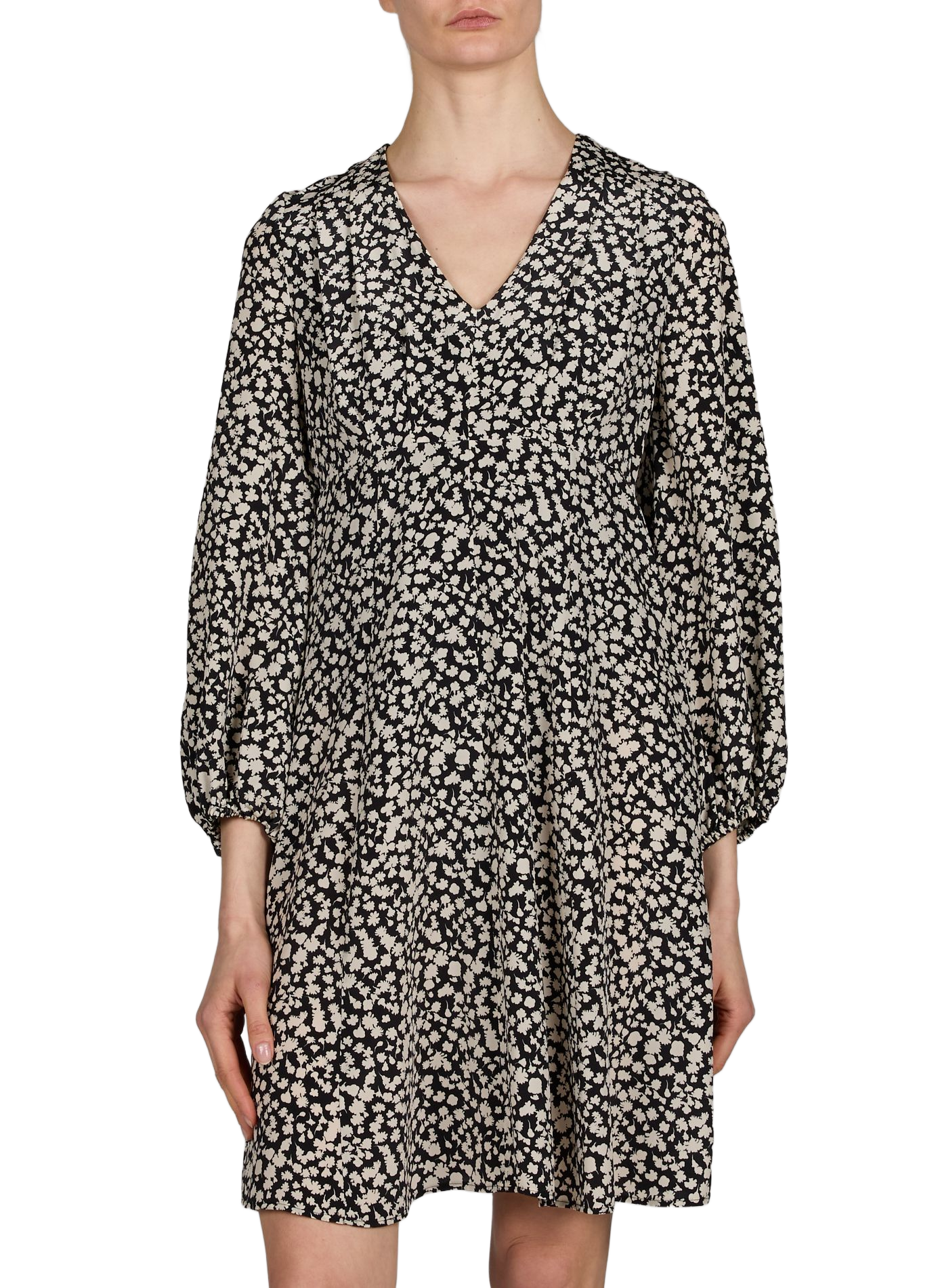 Robe courte à imprimé en soie MAX MARA WEEK END Noir