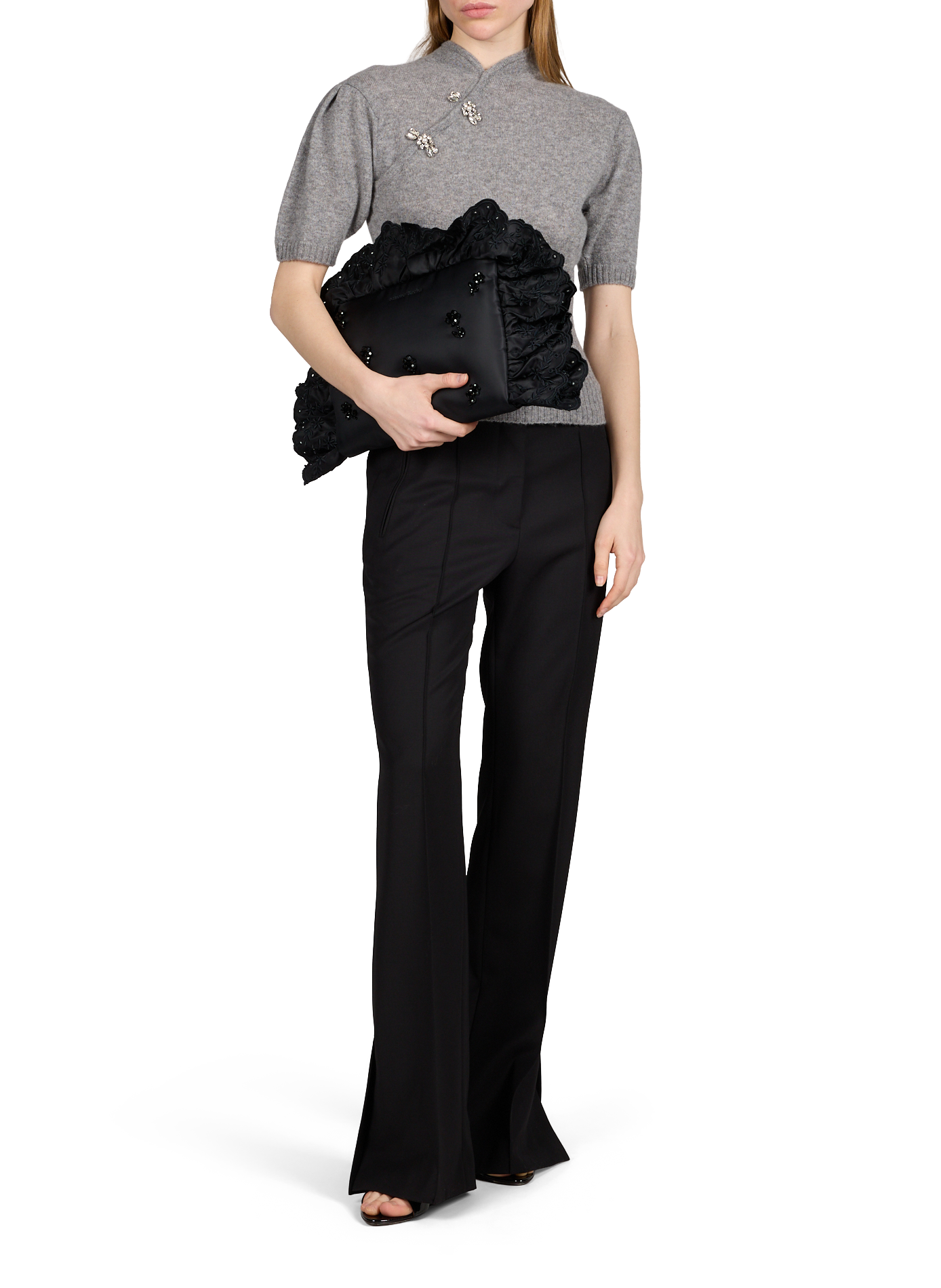 Pull ajusté en cachemire SIMONE ROCHA Gris