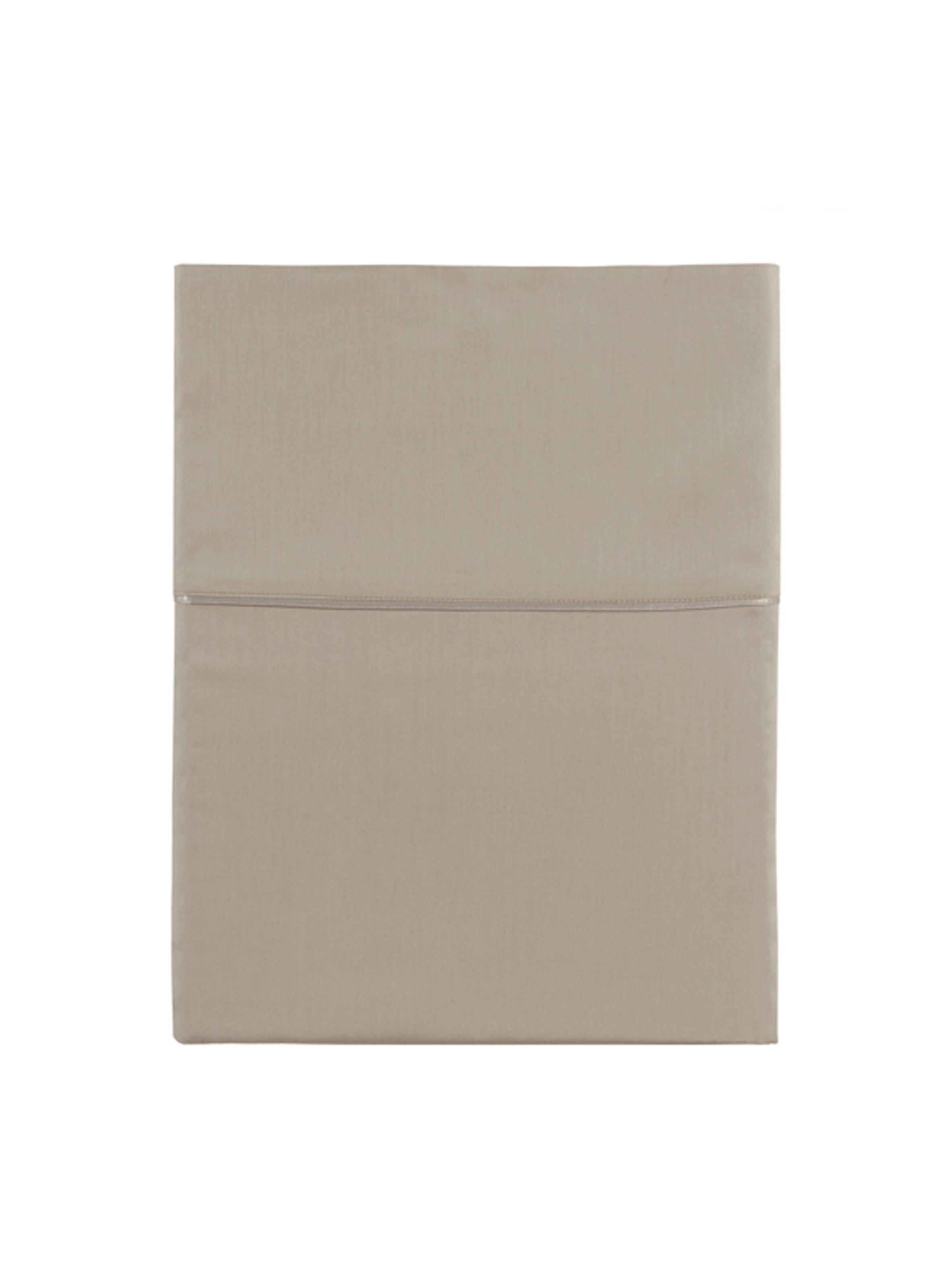 Drap plat uni en satin de coton bio, teophile ALEXANDRE TURPAULT Marron