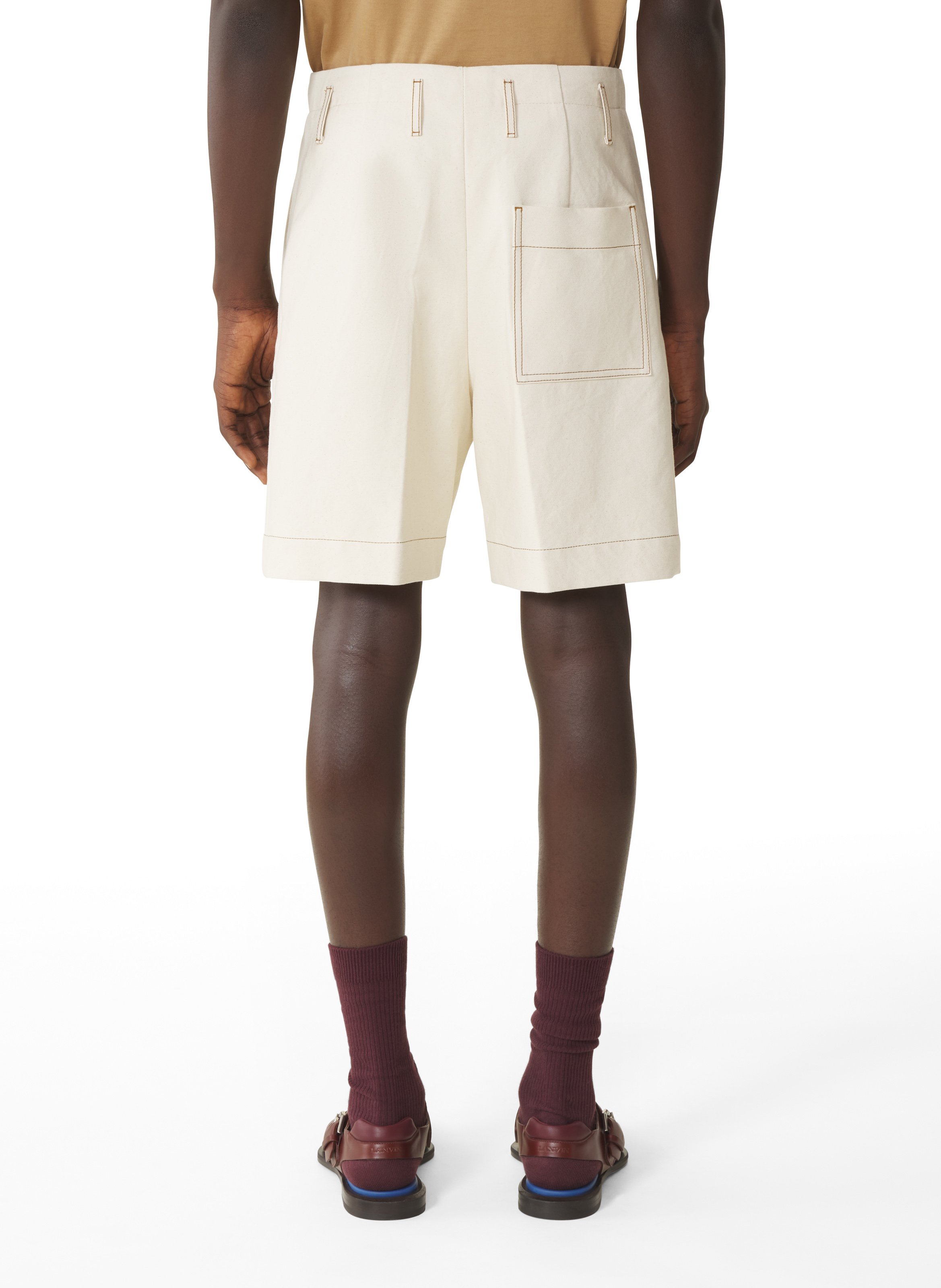 Short en denim LANVIN Blanc