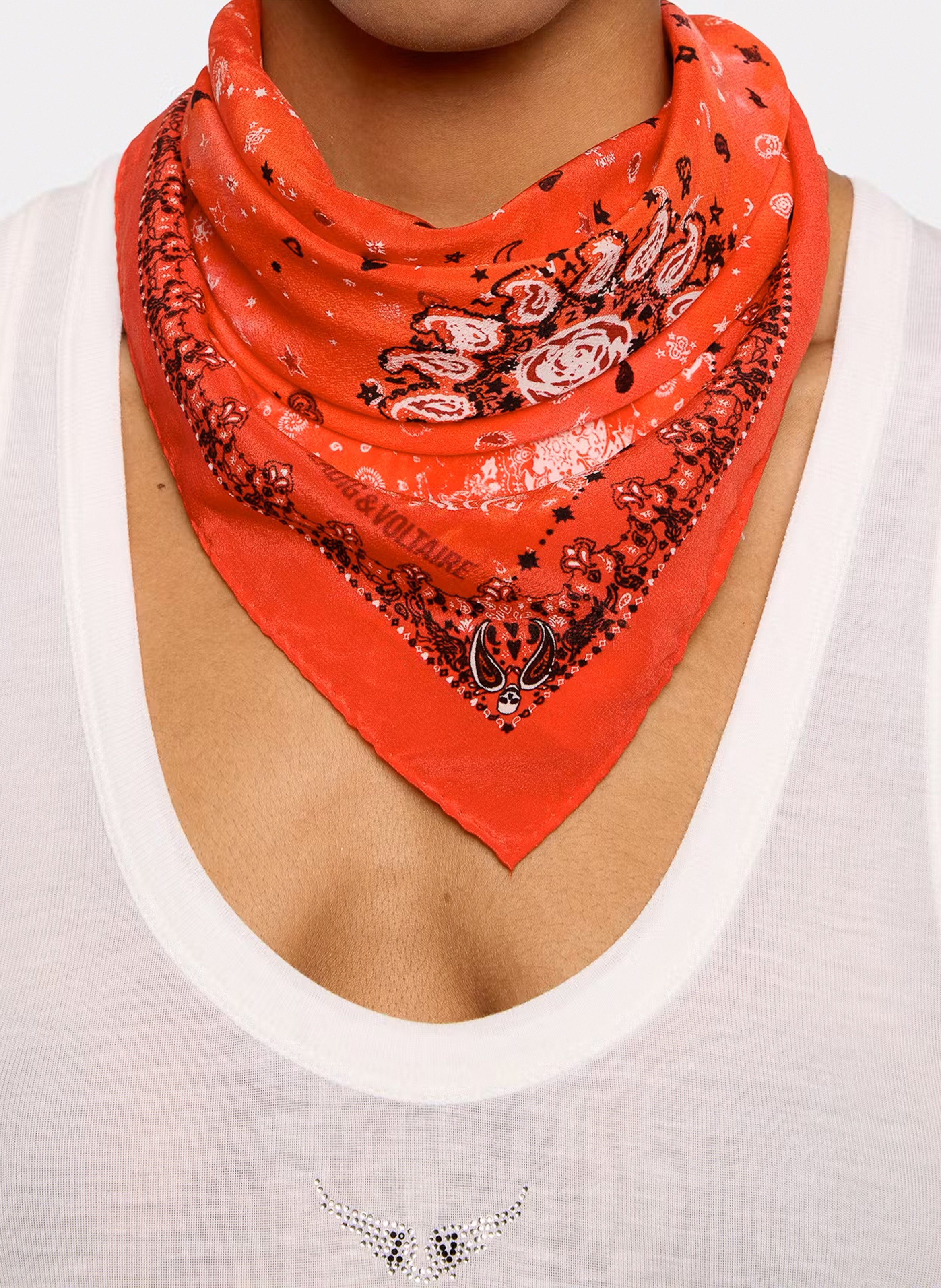 Foulard en soie blondie 61 ZADIG&VOLTAIRE Rouge