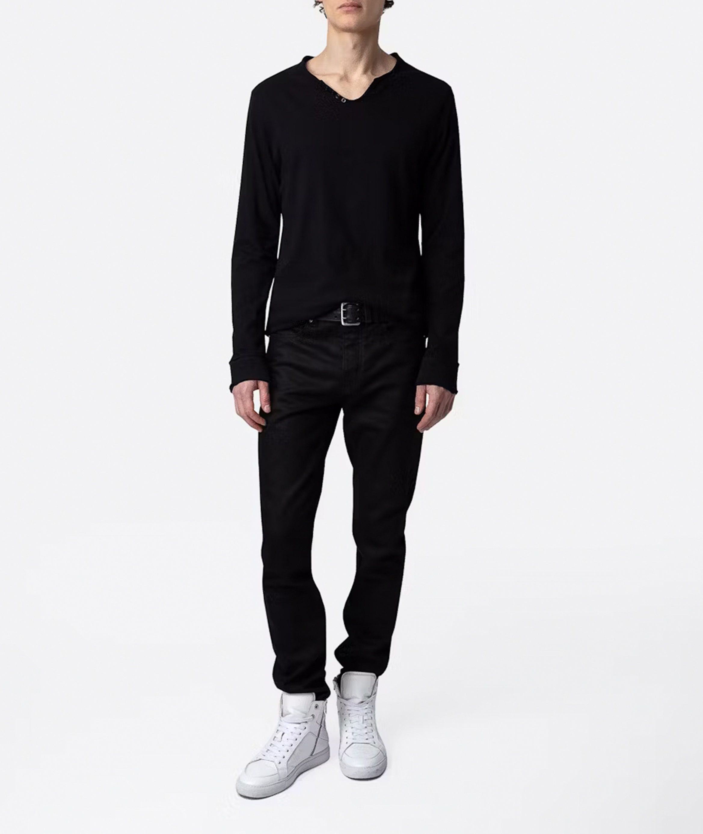 Tes-shirt droit en coton bio monastir ZADIG&VOLTAIRE Noir