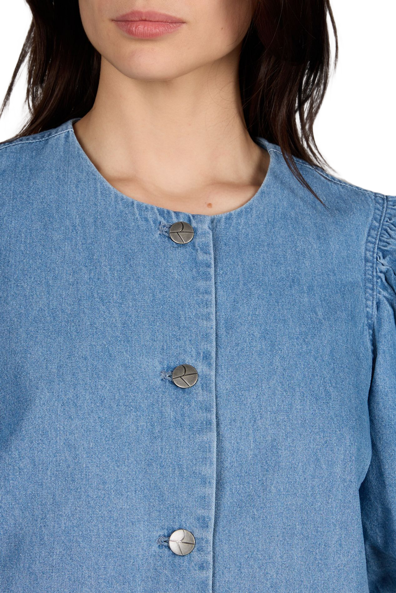 Denim cotton top ROUGE EDIT Blue