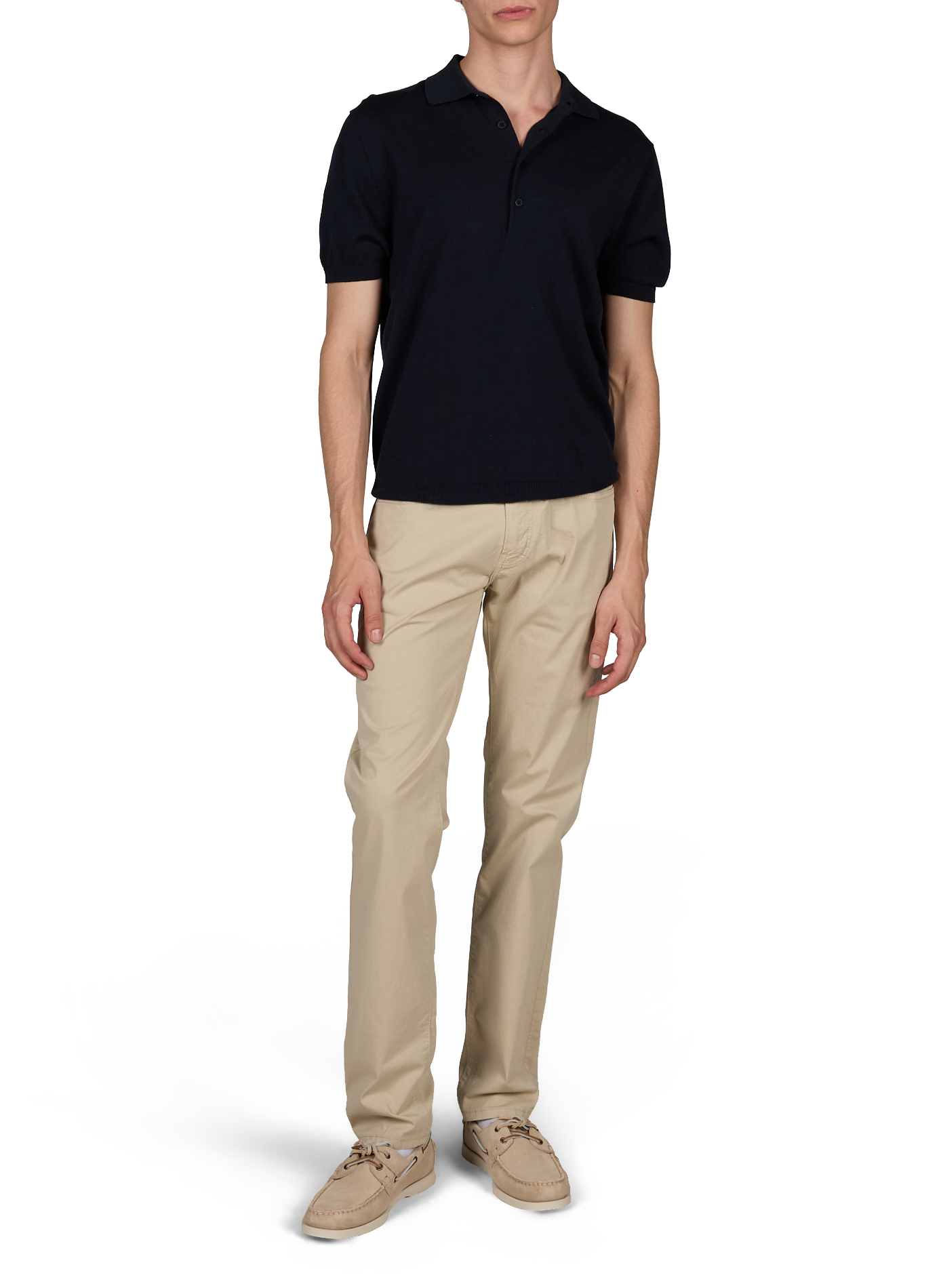 Polo à manches courtes en coton PIERRE CARDIN Bleu
