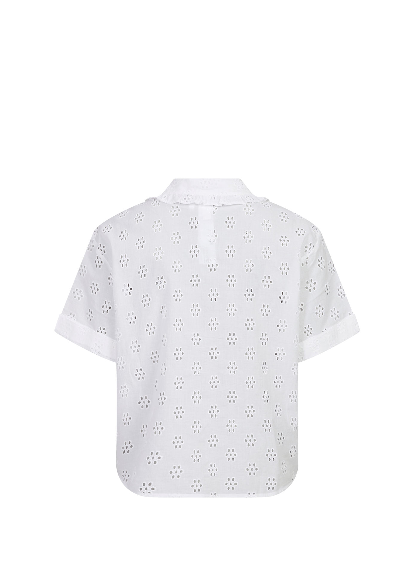 Ensemble pyjama short à broderie oeillet en coton POLO RALPH LAUREN Blanc