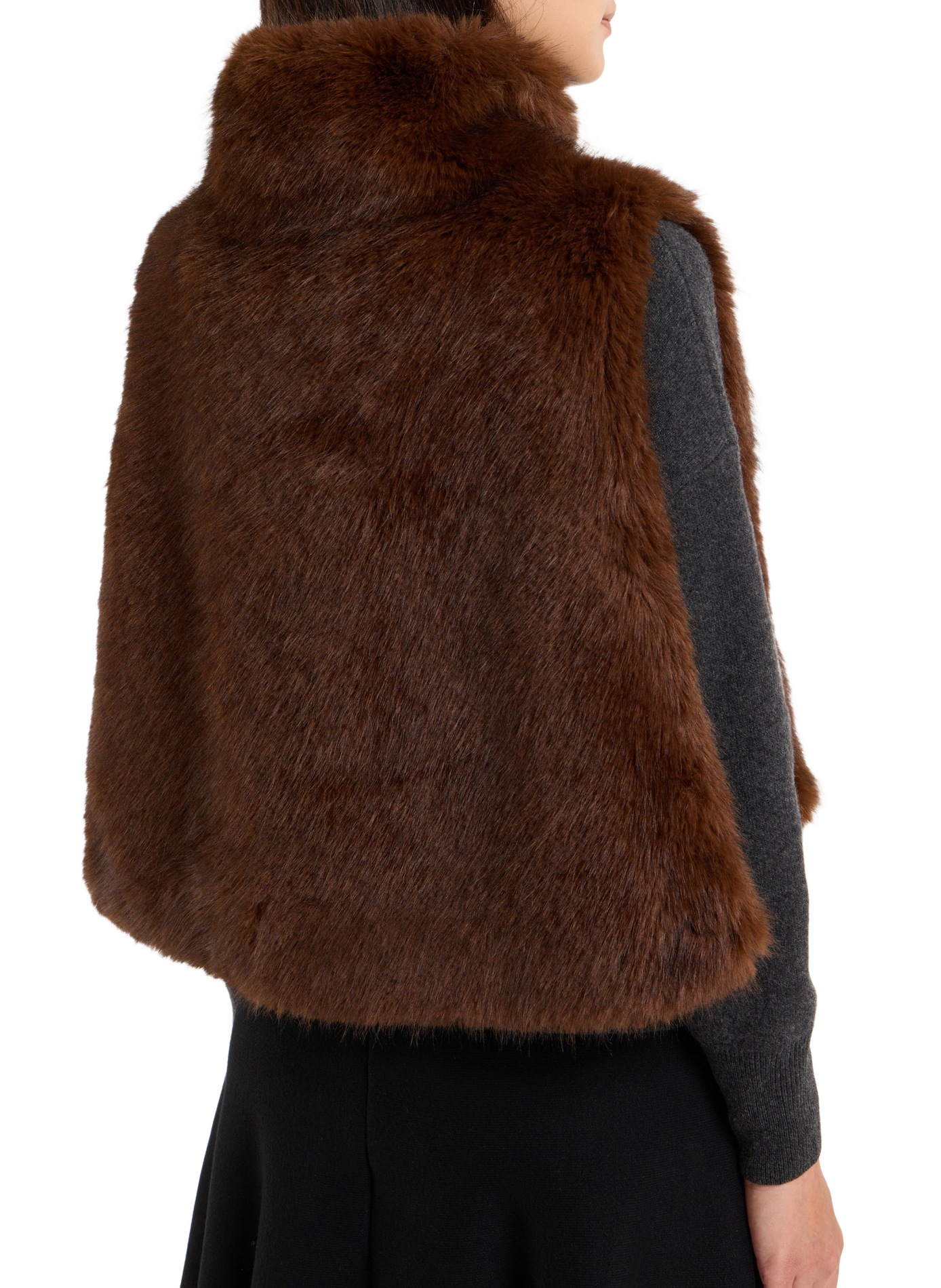 Faux fur collar | Brown SAISON 1865 Women