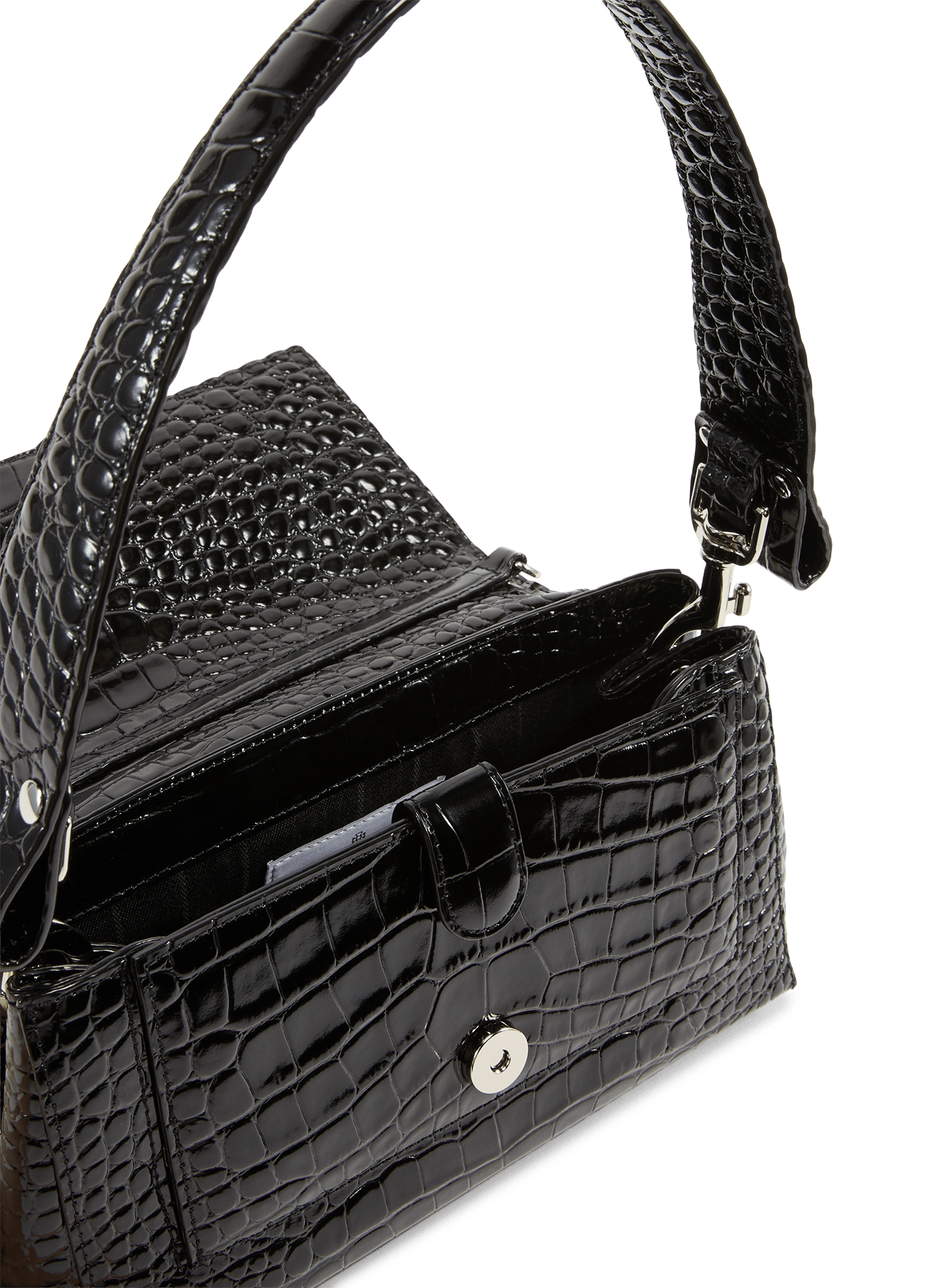 Krokodilleder-Schultertasche VIVIENNE WESTWOOD Schwarz
