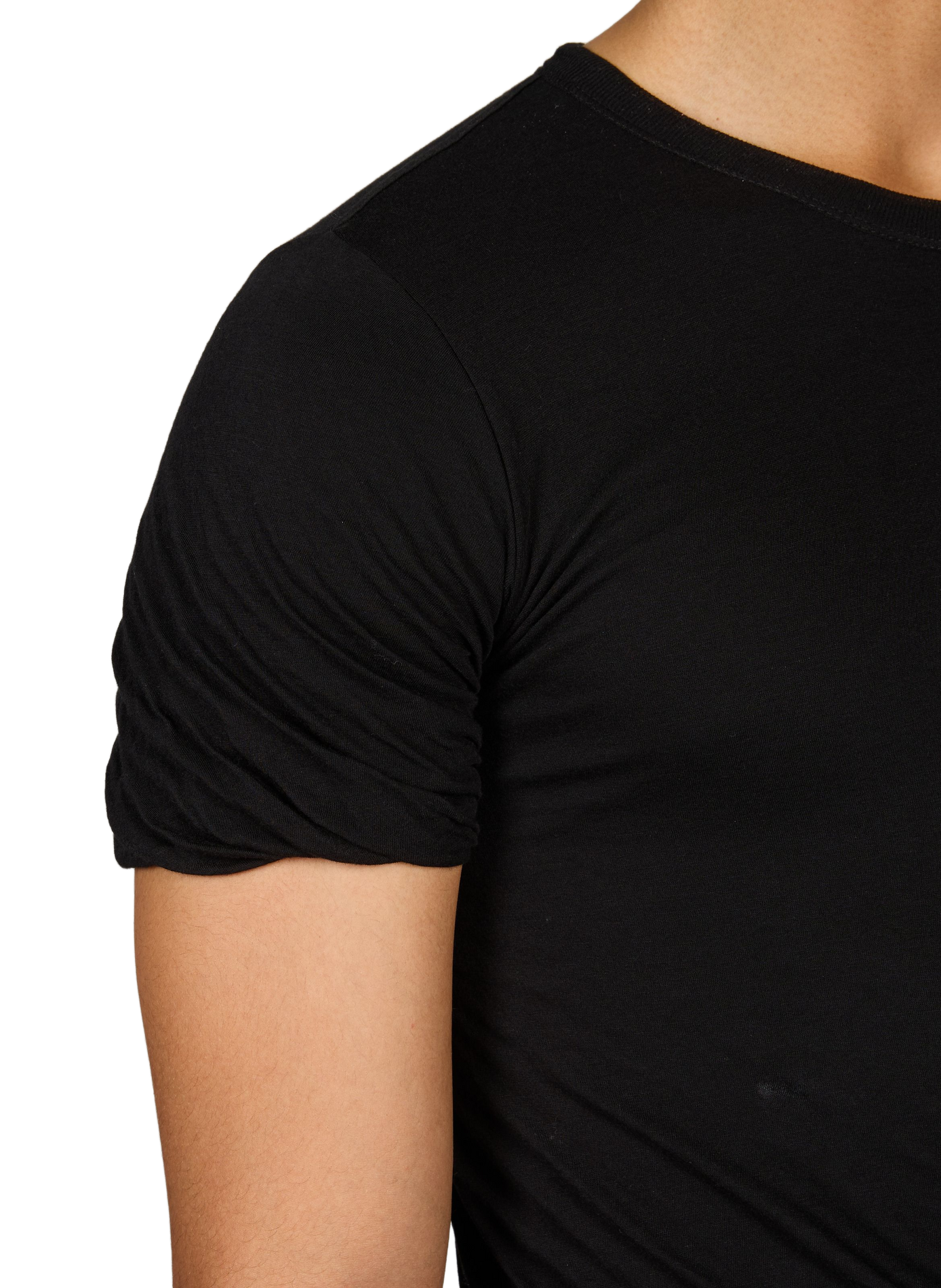 T-shirt droit en coton RICK OWENS Noir