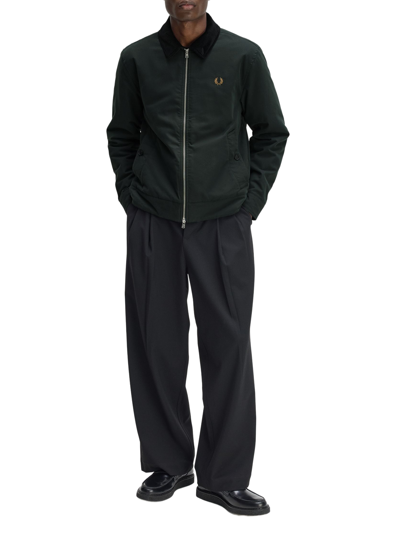 Blouson en coton mélangé | Vert FRED PERRY Homme