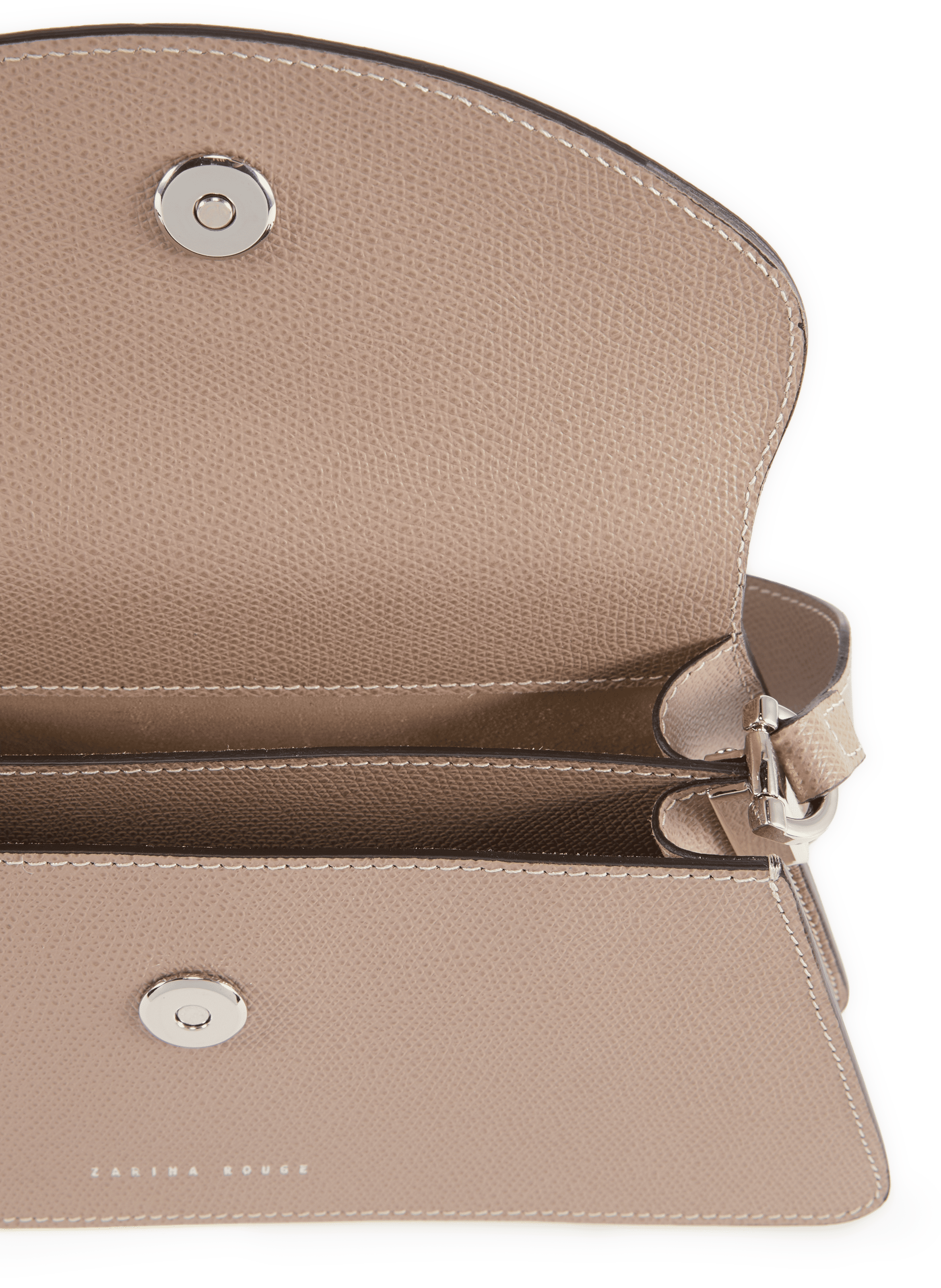 Rosie leather crossbody bag ZARINA ROUGE Beige
