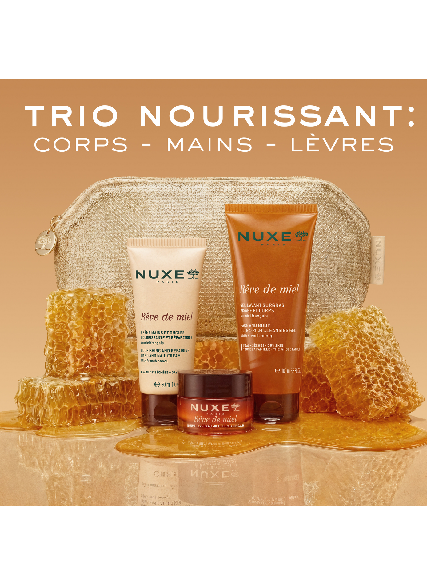 Honigsüßer Traum - Nährendes Trio: Körper - Hände - Lippen NUXE No color