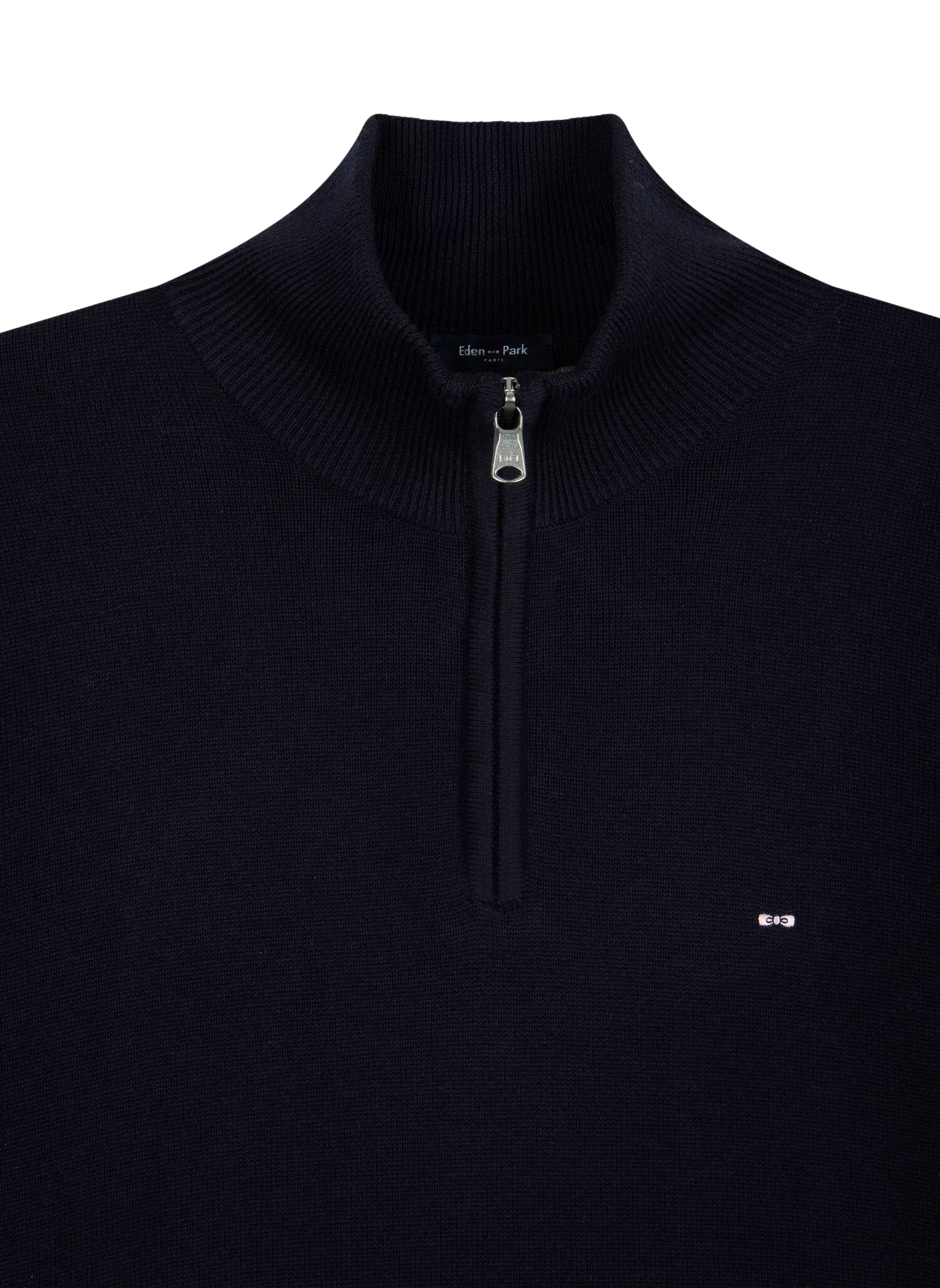 Pull col montant zippée en laine mélangée EDEN PARK Blue