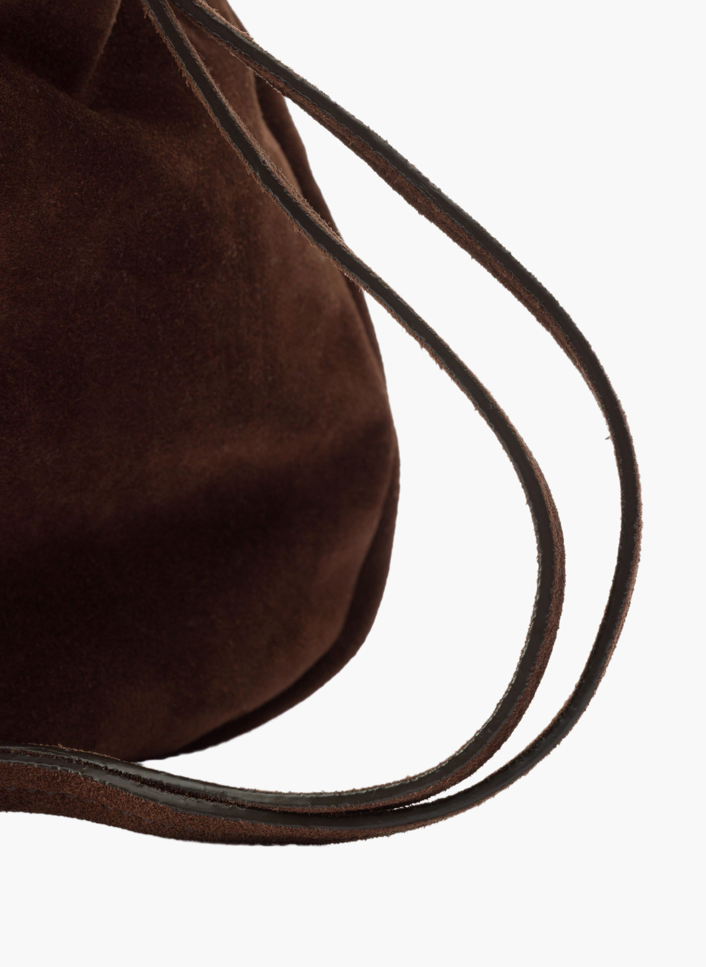Grand sac prada allusion en veau velours PRADA Marron