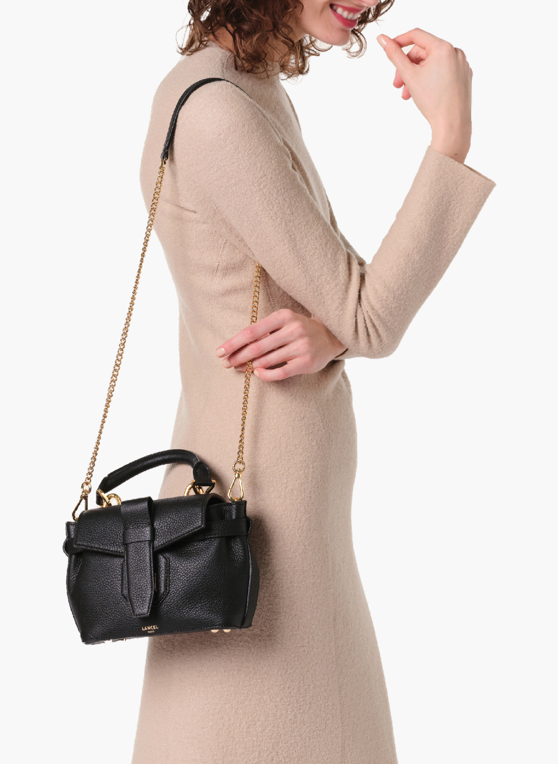 Lancel charlie mini leather handbag | Black LANCEL Women