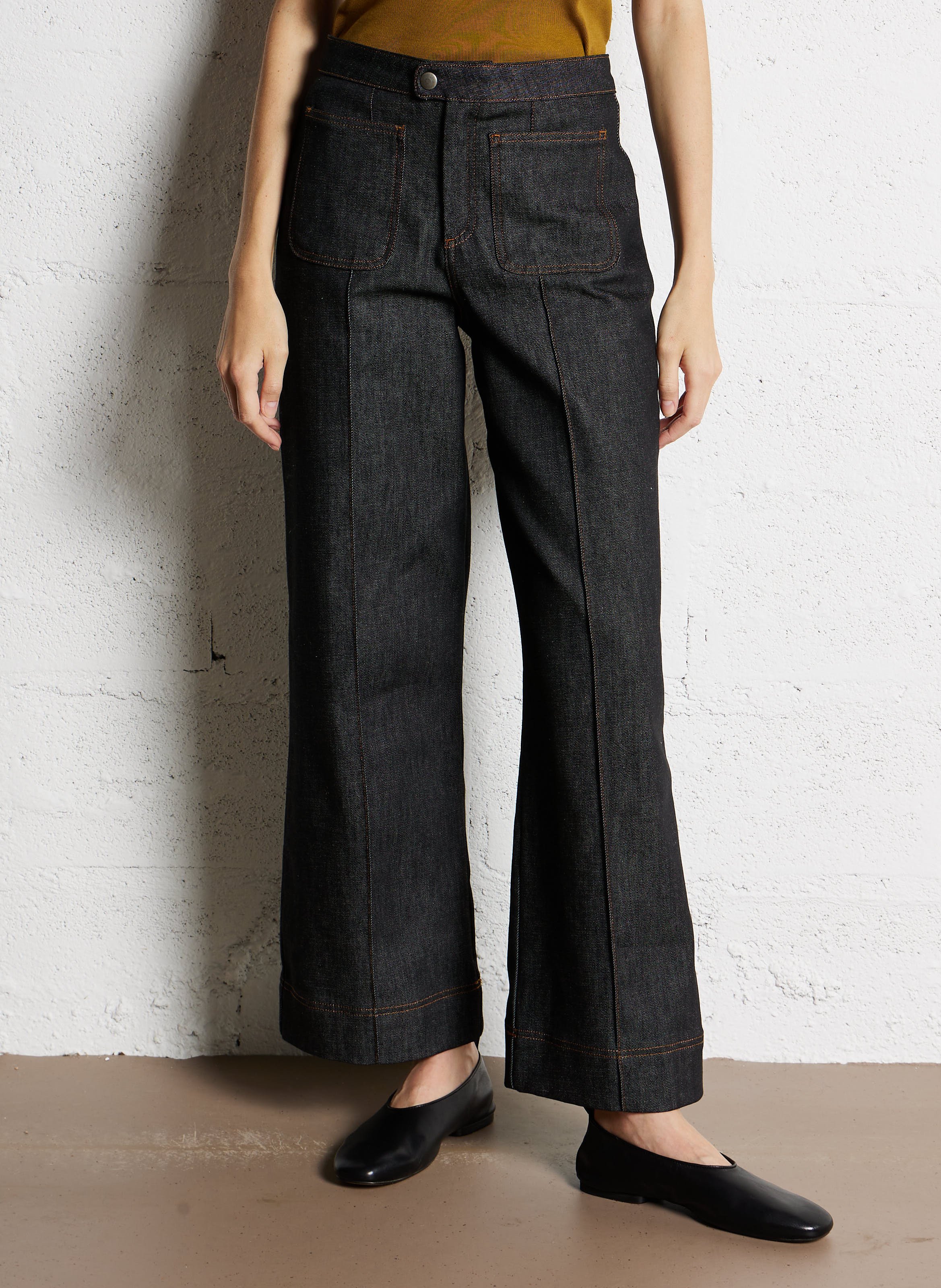 Jean denim brut en coton bio mélangé harry SOEUR Noir