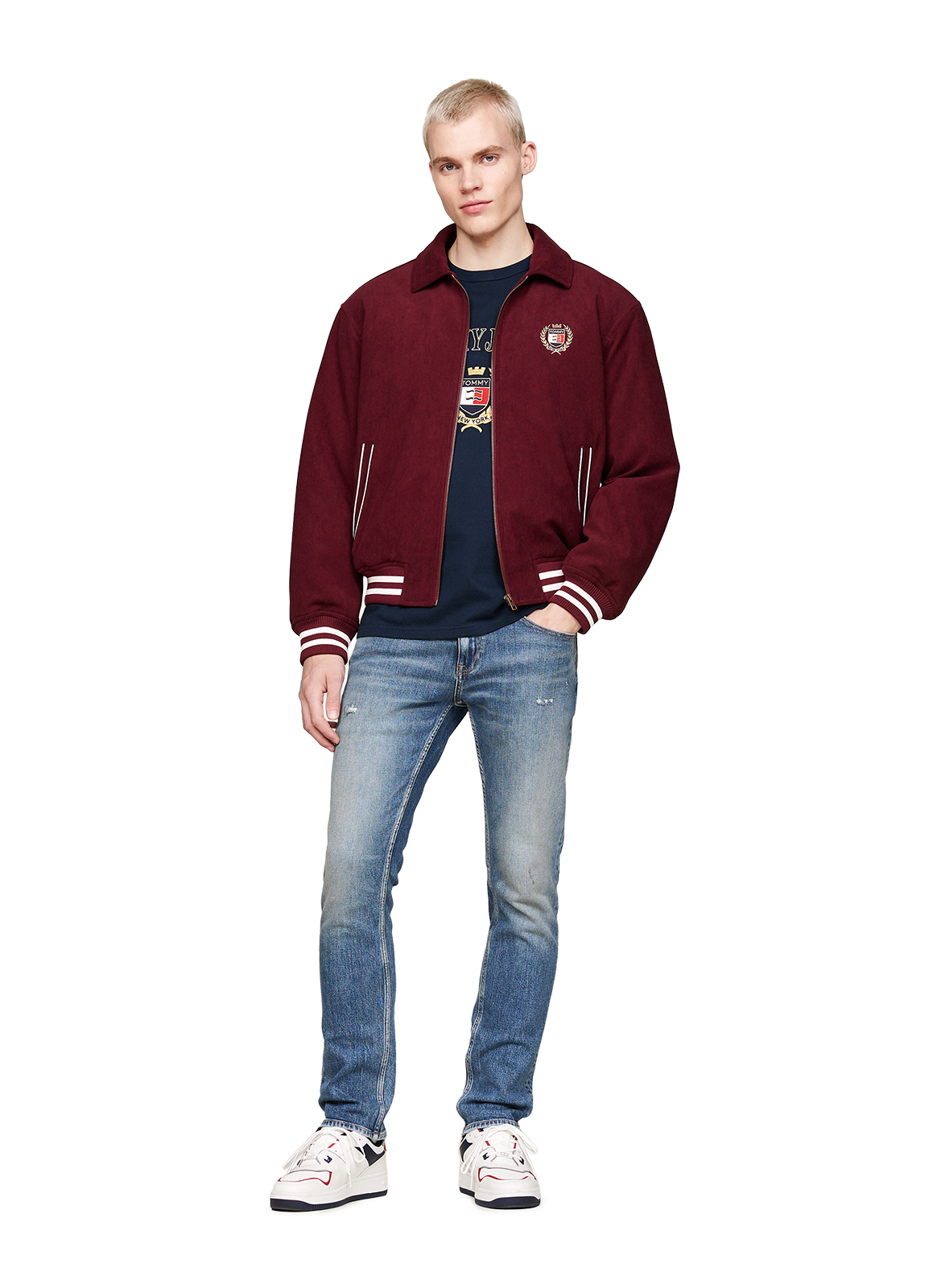 Veste en velours côtelé  TOMMY HILFIGER Rouge