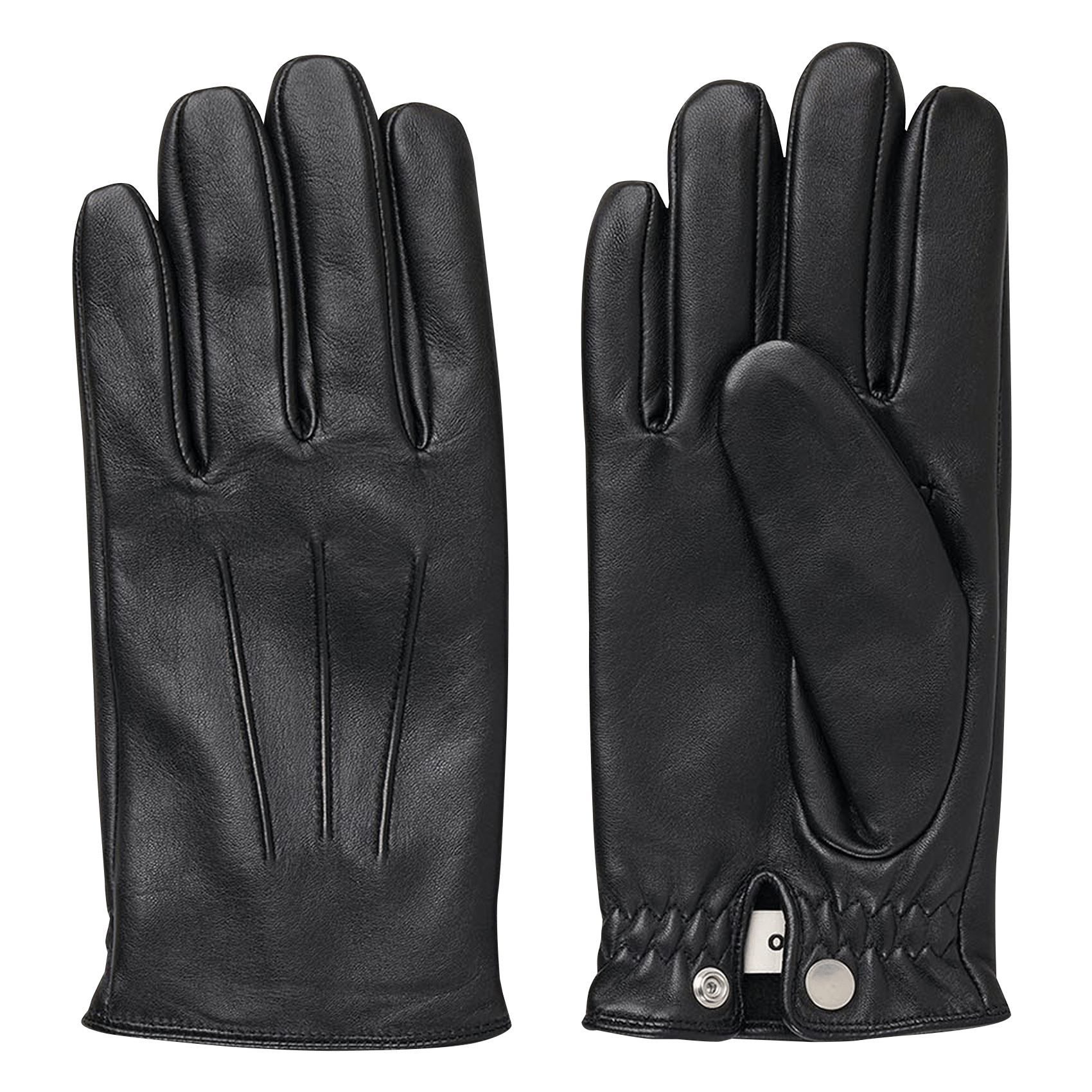 Gants en cuir SANDRO Noir