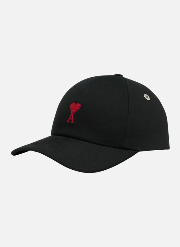 Casquette broderie ami de coeur rouge unisexe Noir by AMI PARIS AMI PARIS Casquette broderie ami de coeur rouge unisexe Noir