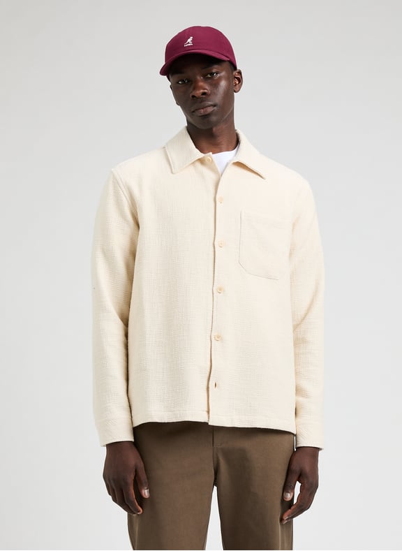 Straight cotton blend Shirt White by SAMSOE SAMSOE SAMSOE SAMSOE Straight cotton blend Shirt White