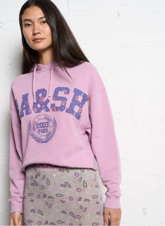 Sweat imprimé à capuche bamby Rose by BA&SH BA&SH Sweat imprimé à capuche bamby Rose