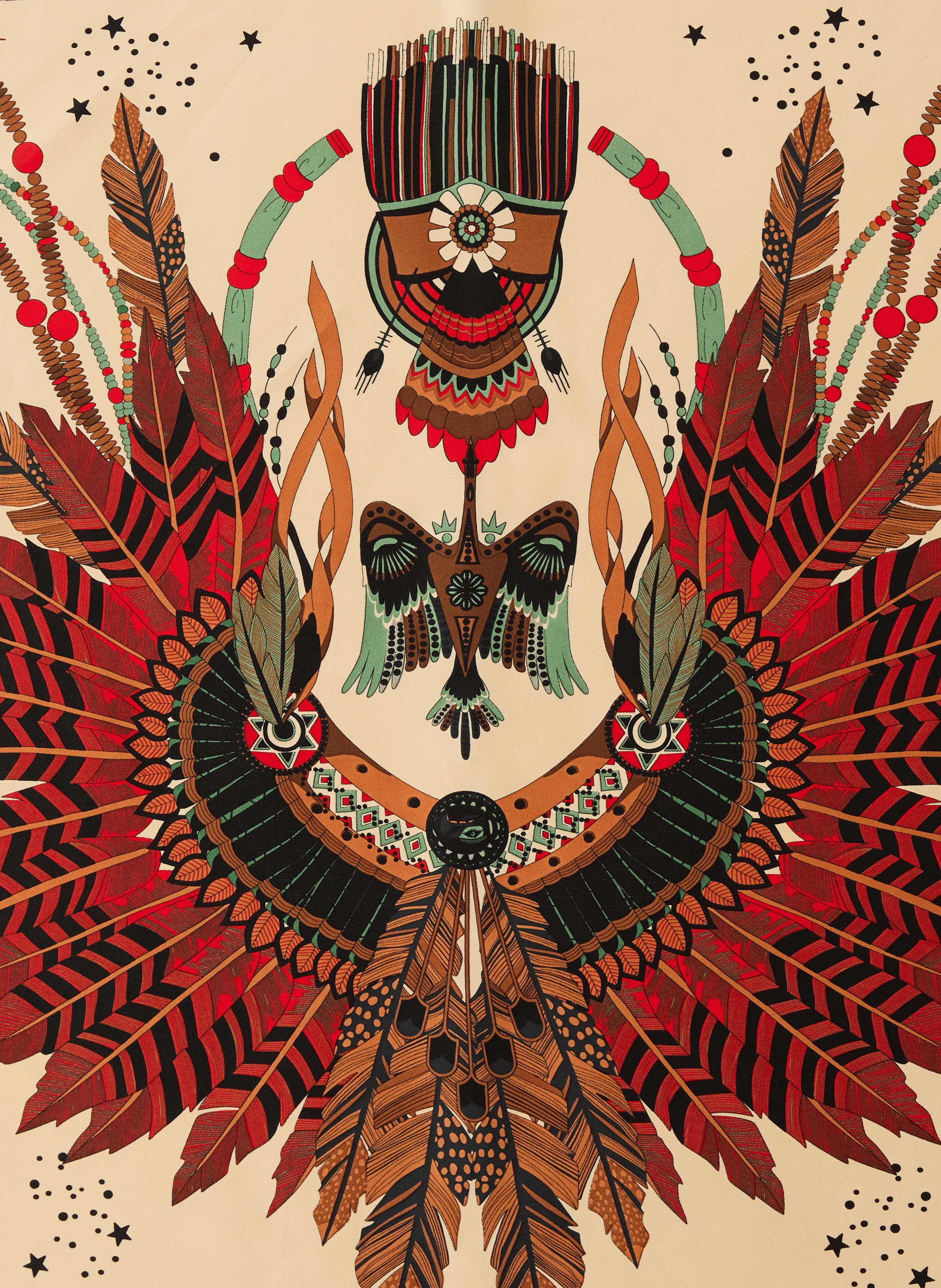 Foulard à imprimé WILD Beige