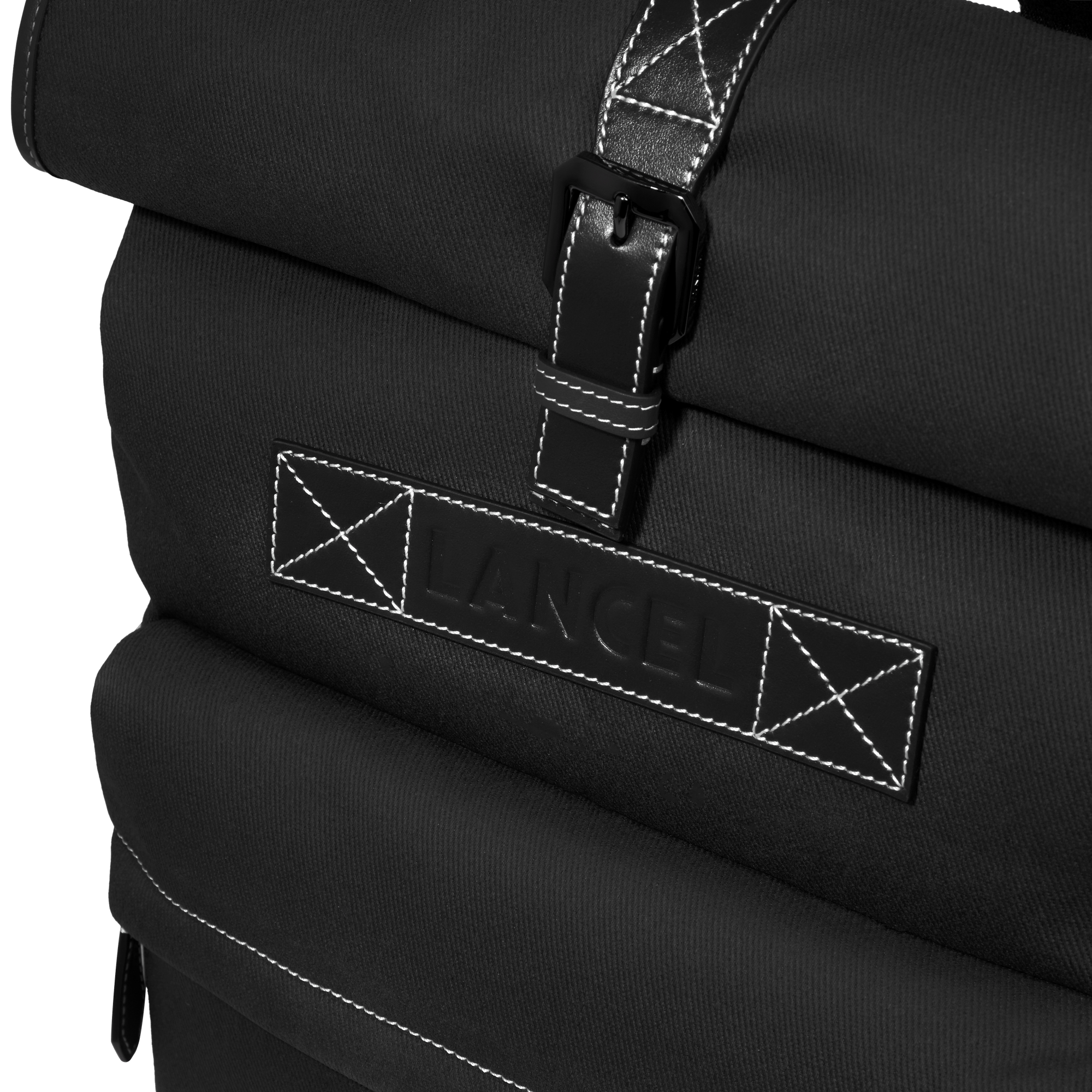 Sac à dos rolltop 15'6 escapade de lancel en cuir LANCEL Noir