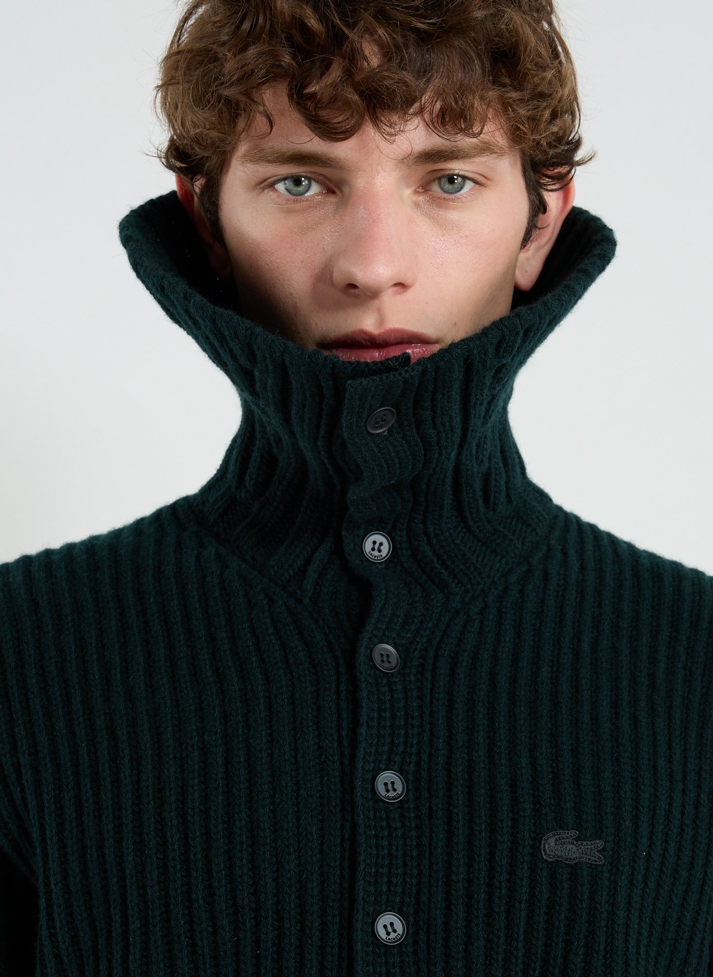 Roll-neck wool Jumper  LACOSTE Green