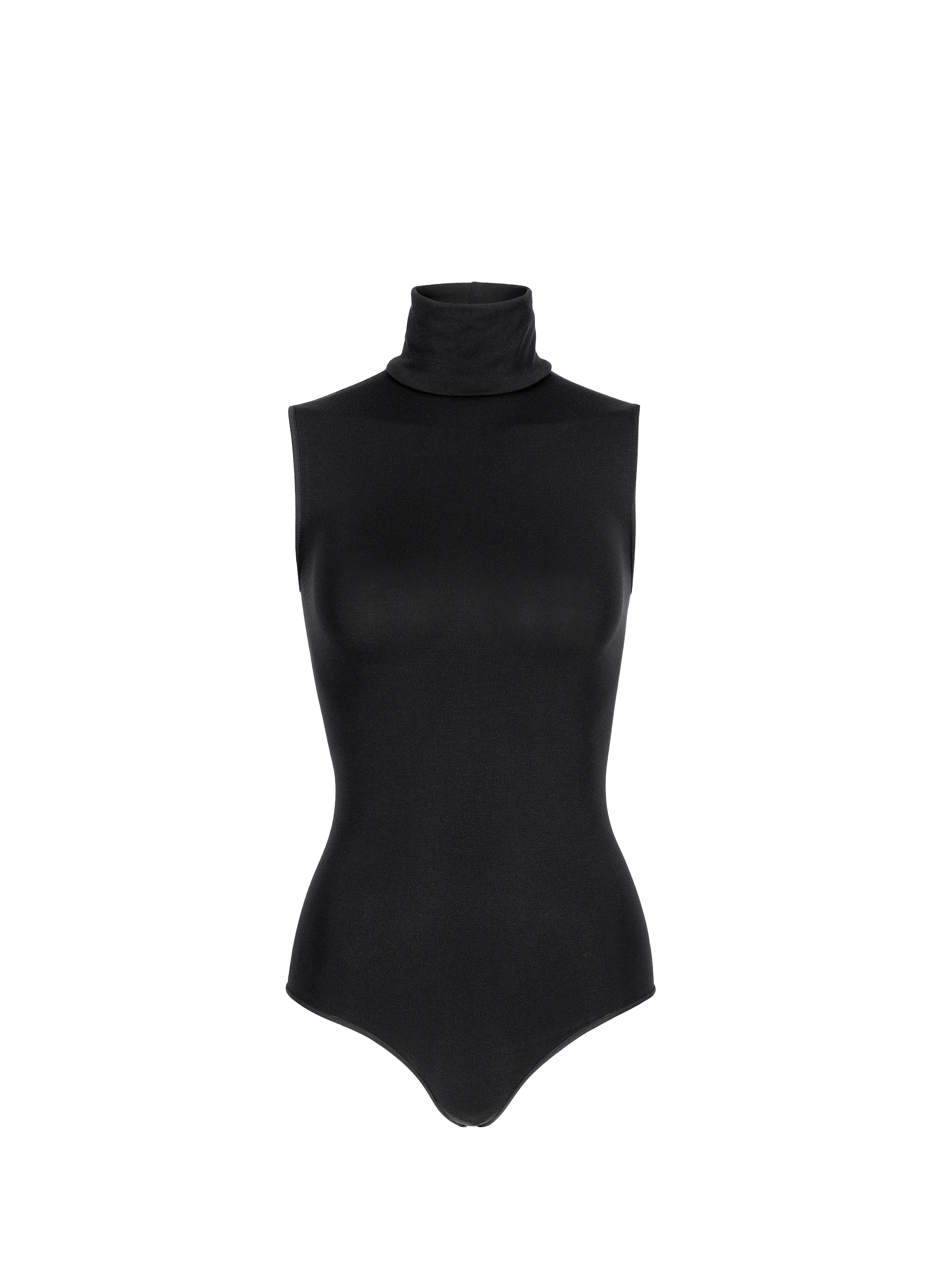 WOLFORD Body slim sans manches col montant Black
