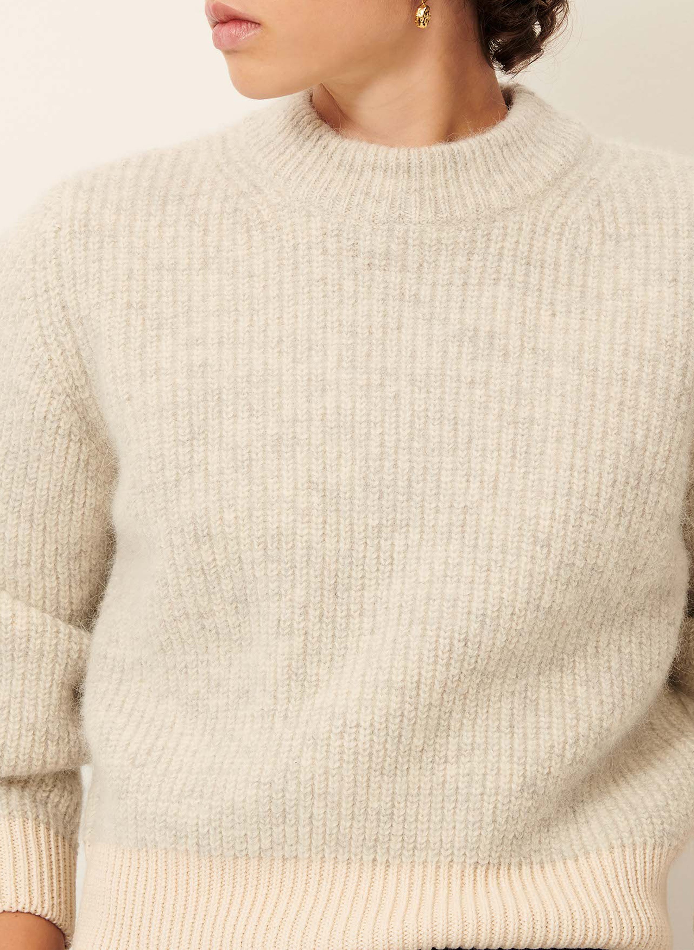 Pull droit en maille odense SESSUN Gris